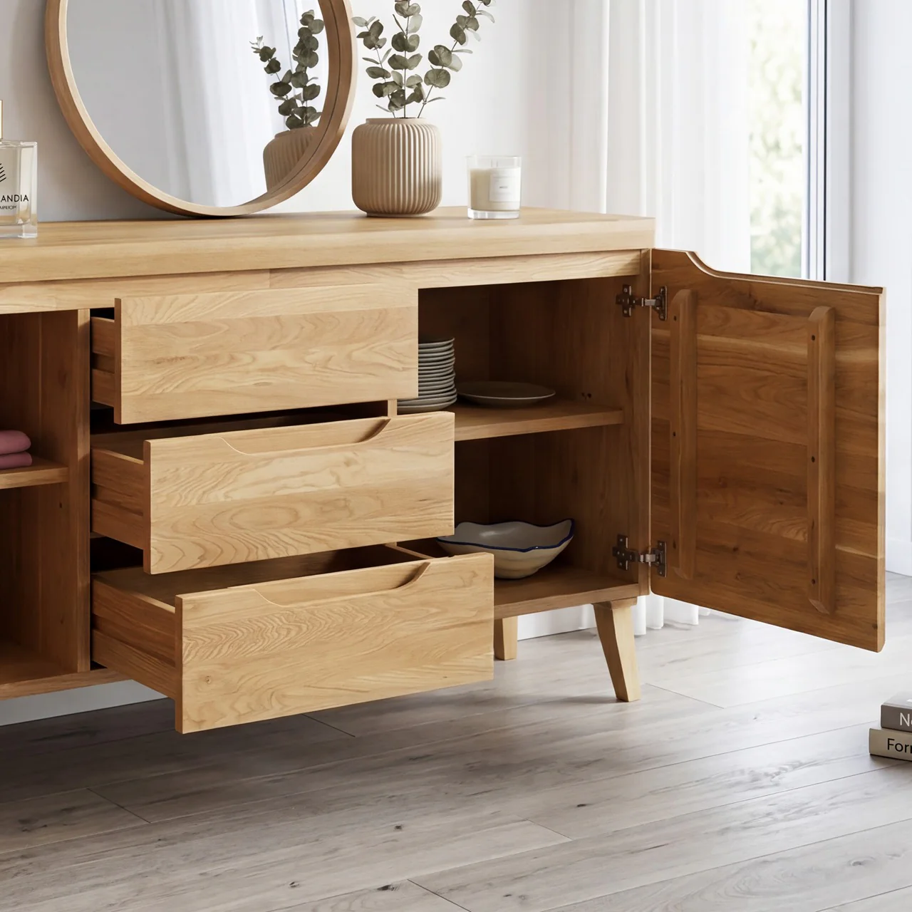 Massief eiken dressoir Milan 3 | NordicStory - Image 3