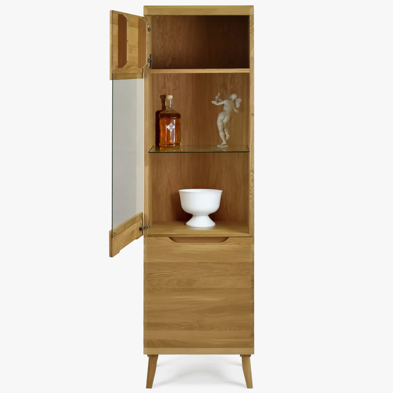 Vitrinekast van massief eikenhout Milan 1 | NordicStory - Image 6