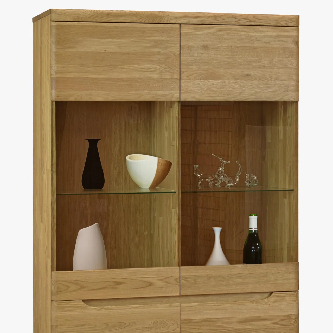 Vitrinekast van massief eikenhout Milan 2 | NordicStory - Image 8