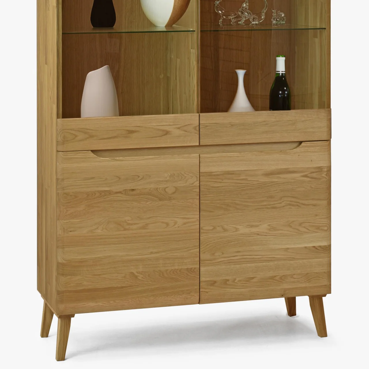 Vitrinekast van massief eikenhout Milan 2 | NordicStory - Image 9