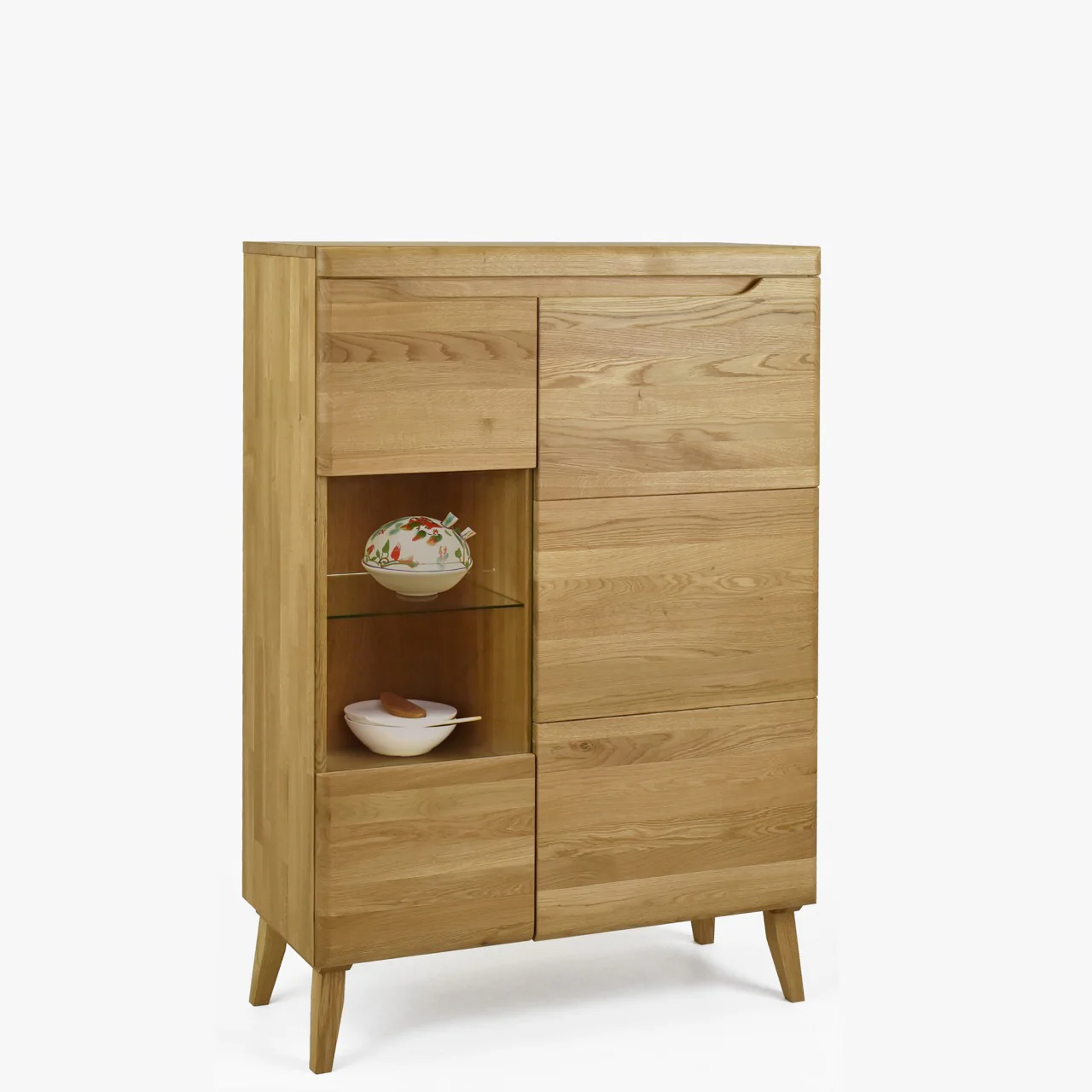Vitrinekast van massief eikenhout Milan 3 | NordicStory - Image 12