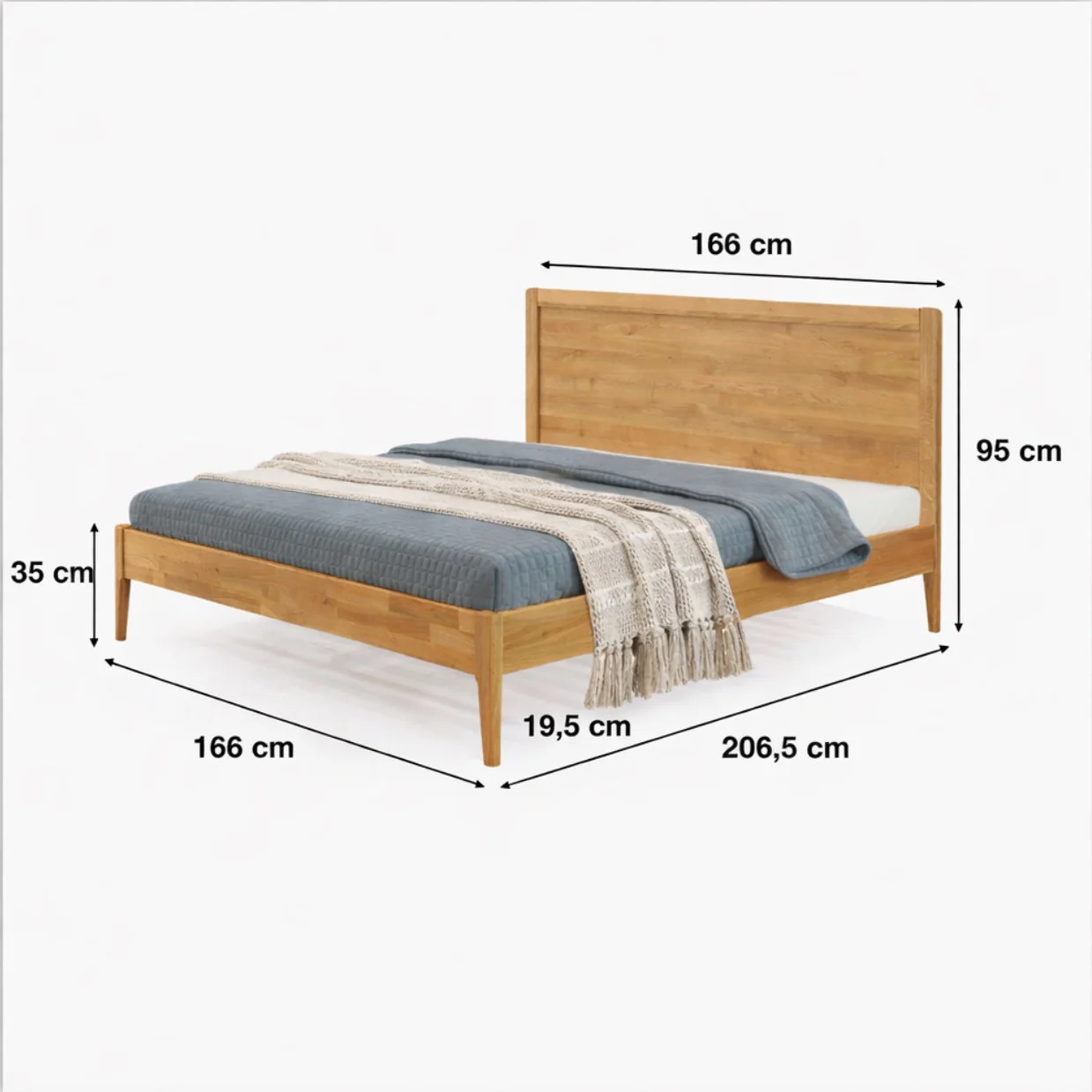 Massief eikenhouten bed Milan | NordicStory - Image 8