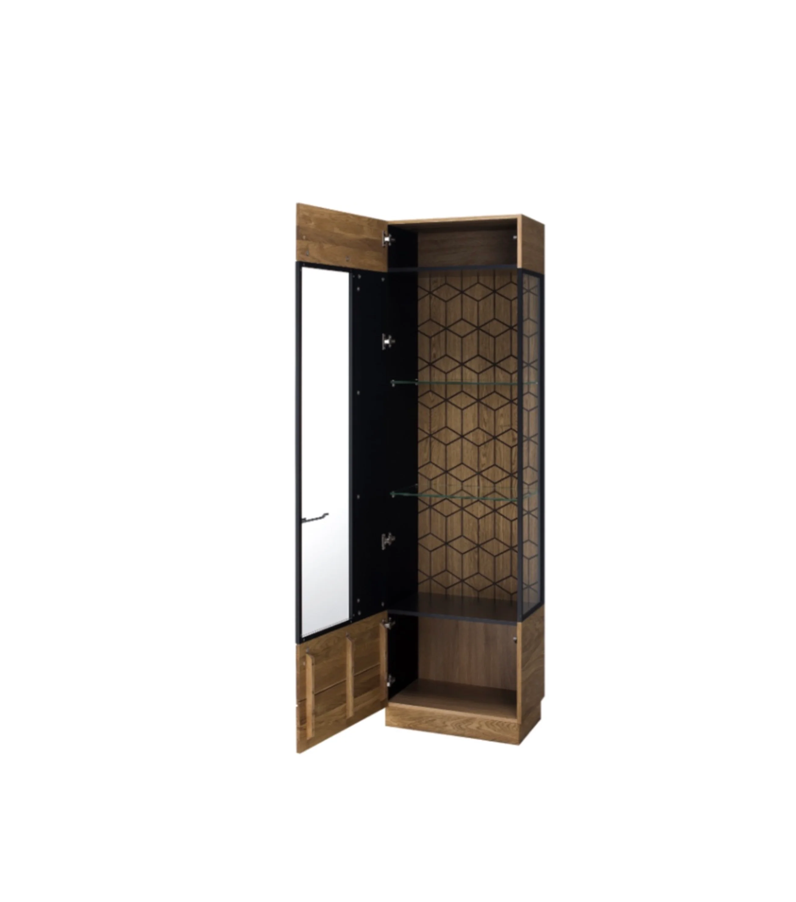 Eikenhouten vitrinekast MOZAIK 10 | LoftStory - Image 8