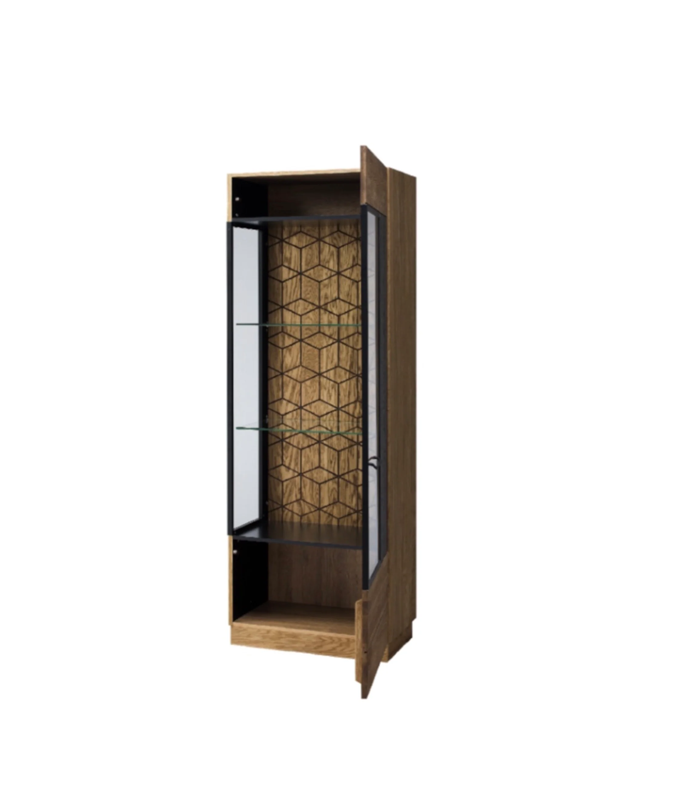 Eikenhouten vitrinekast MOZAIK 10 | LoftStory - Image 9