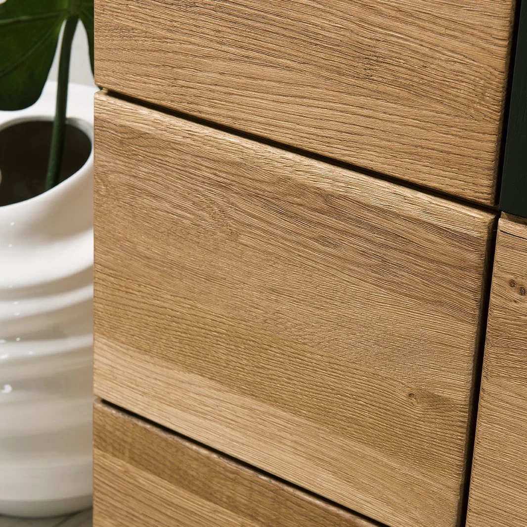 Eikenhouten vitrinekast MOZAIK 12 | LoftStory - Image 3