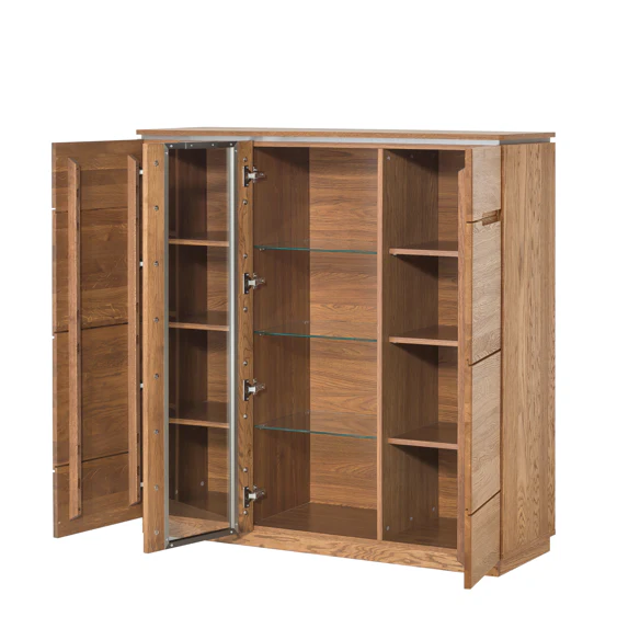 Eikenhouten vitrinekast MONTENEGRO 48 | LoftStory - Image 3