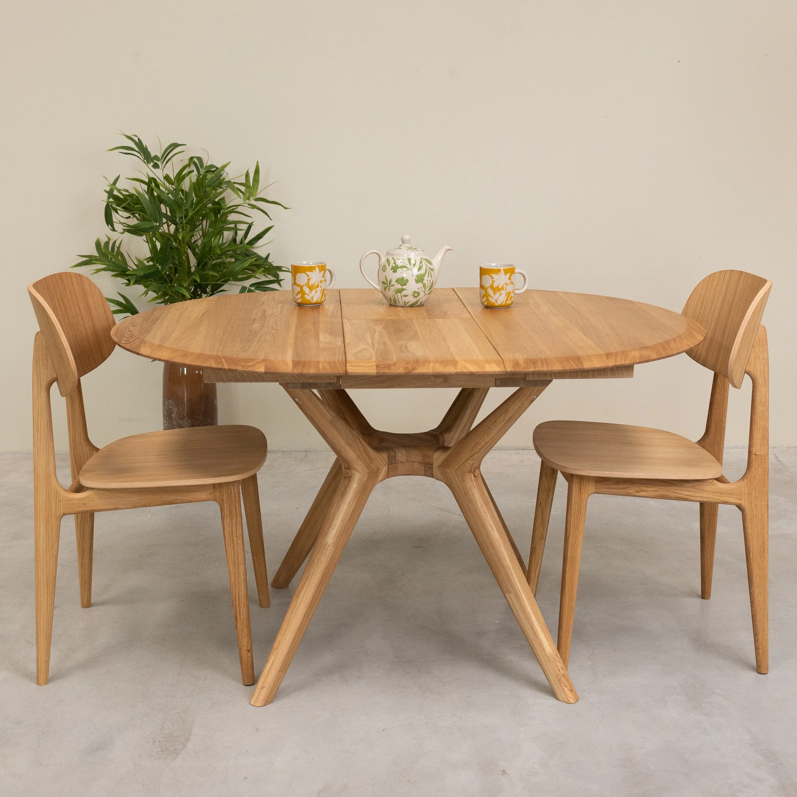 Ronde uitschuifbare eettafel in massief eiken Carmen | NordicStory - Image 14