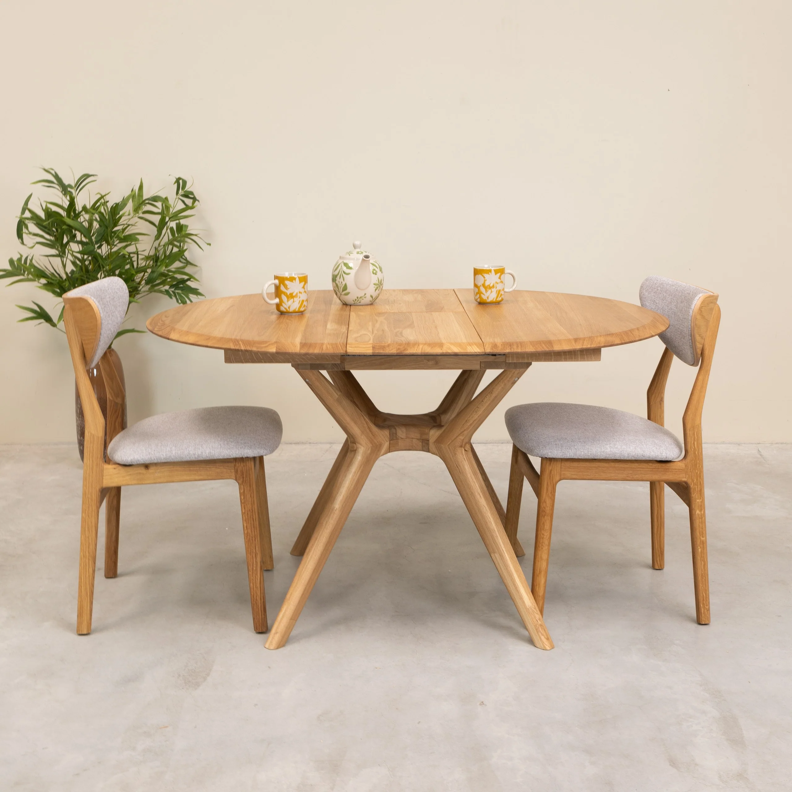Ronde uitschuifbare eettafel in massief eiken Carmen | NordicStory - Image 7