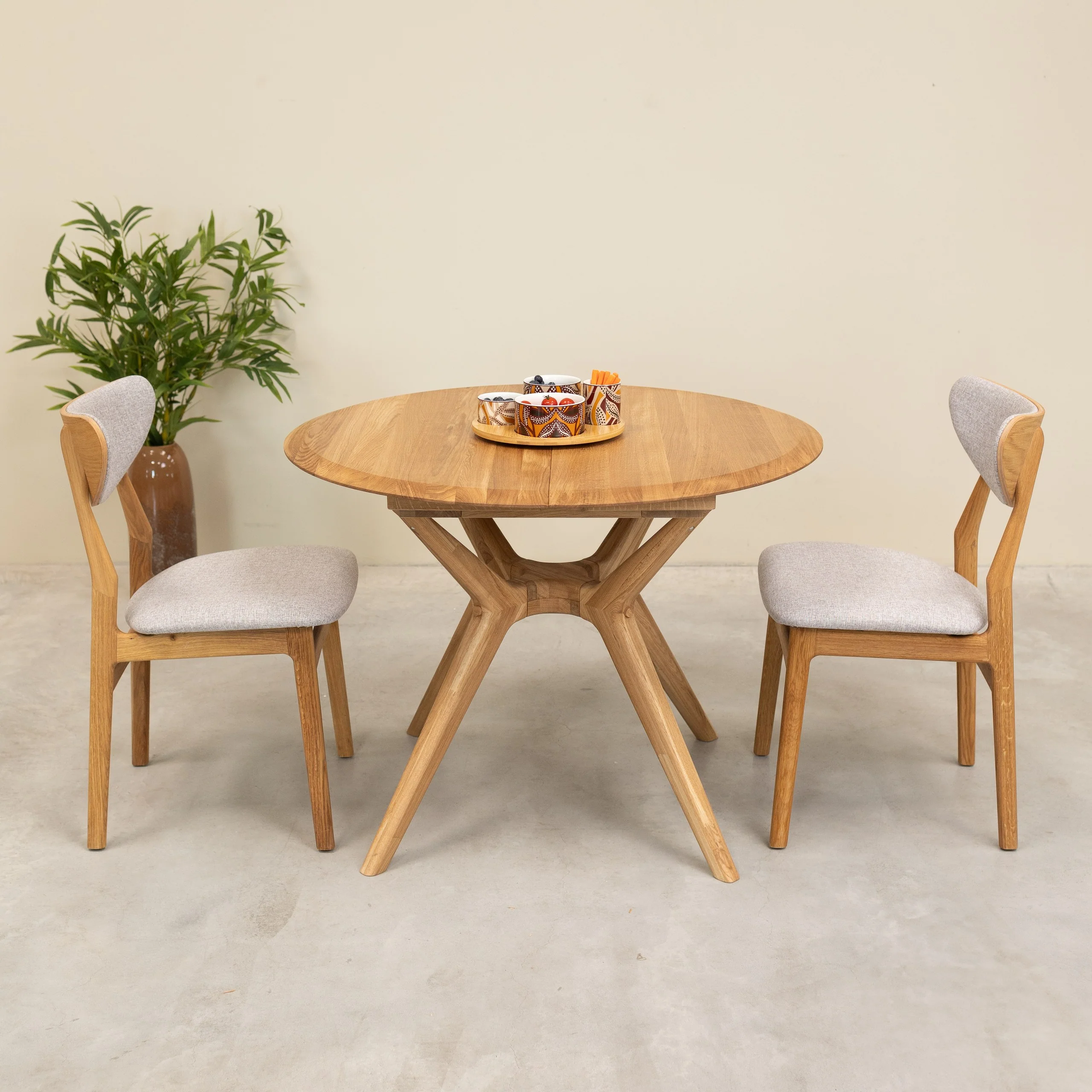 Ronde uitschuifbare eettafel in massief eiken Carmen | NordicStory - Image 8