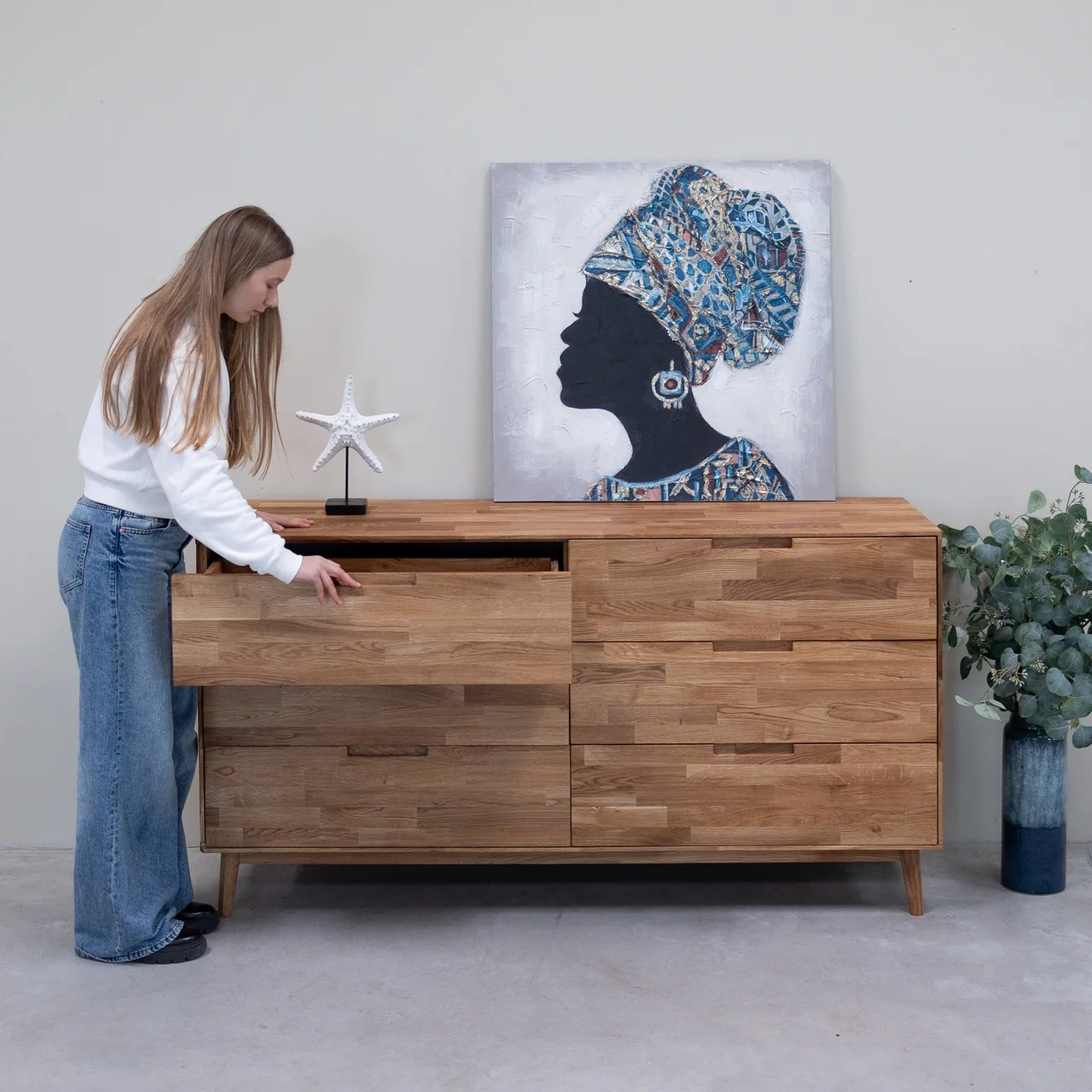 Sideboard Commode van massief eikenhout Escandi 4 | NordicStory - Image 3