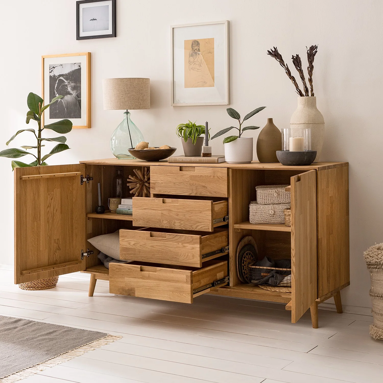Sideboard Commode van massief eikenhout Escandi 3 | NordicStory - Image 5