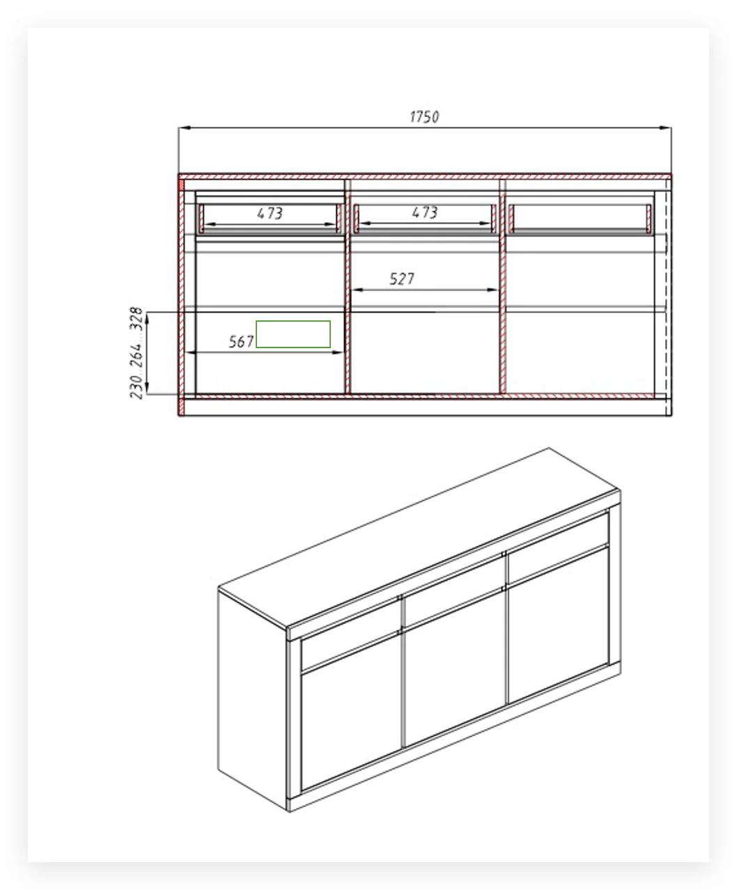 Dressoir Kommode van massief eikenhout Utah | NordicStory - Image 9