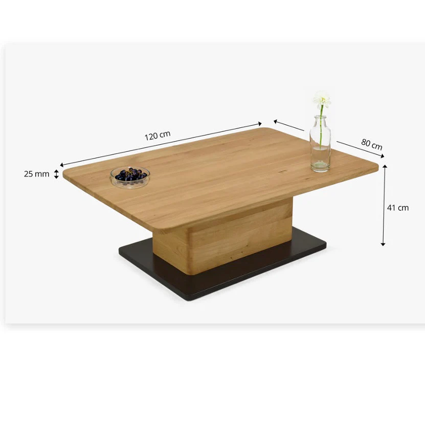 Salontafel van massief eikenhout Bremen | NordicStory - Image 8