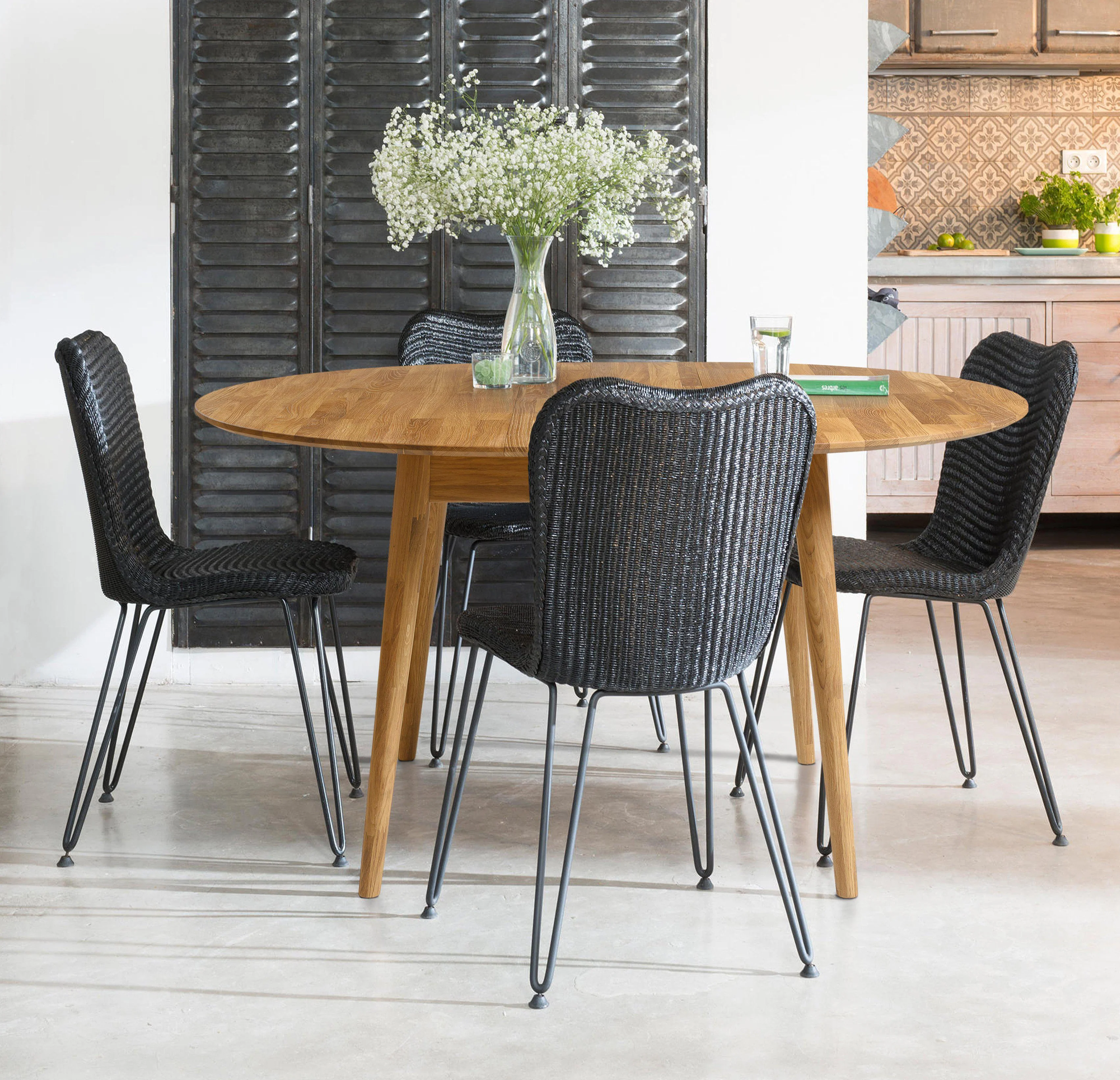 Uitschuifbare eettafel van massief eikenhout Escandi 4 | NordicStory - Image 12