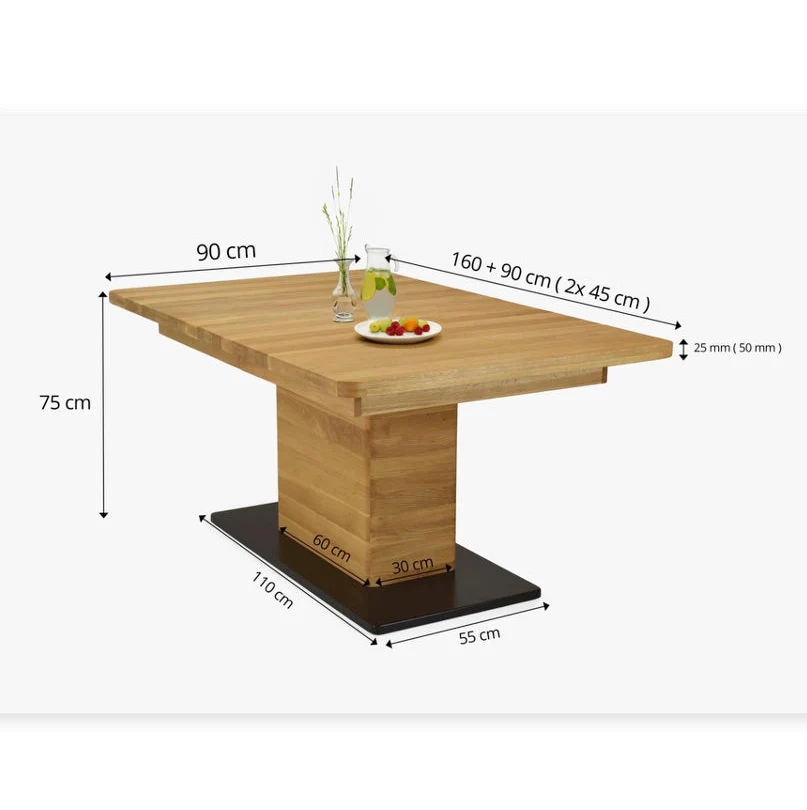 Uitschuifbare eettafel van massief eikenhout Bremen | NordicStory - Image 17