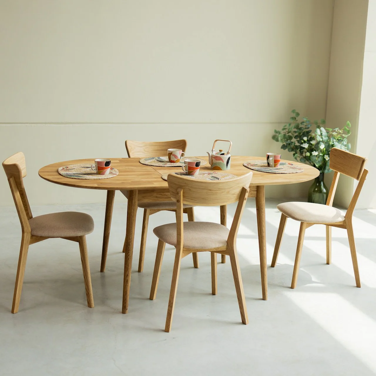 Uitschuifbare ovale eettafel in massief eiken Escandi 2 | NordicStory - Image 4