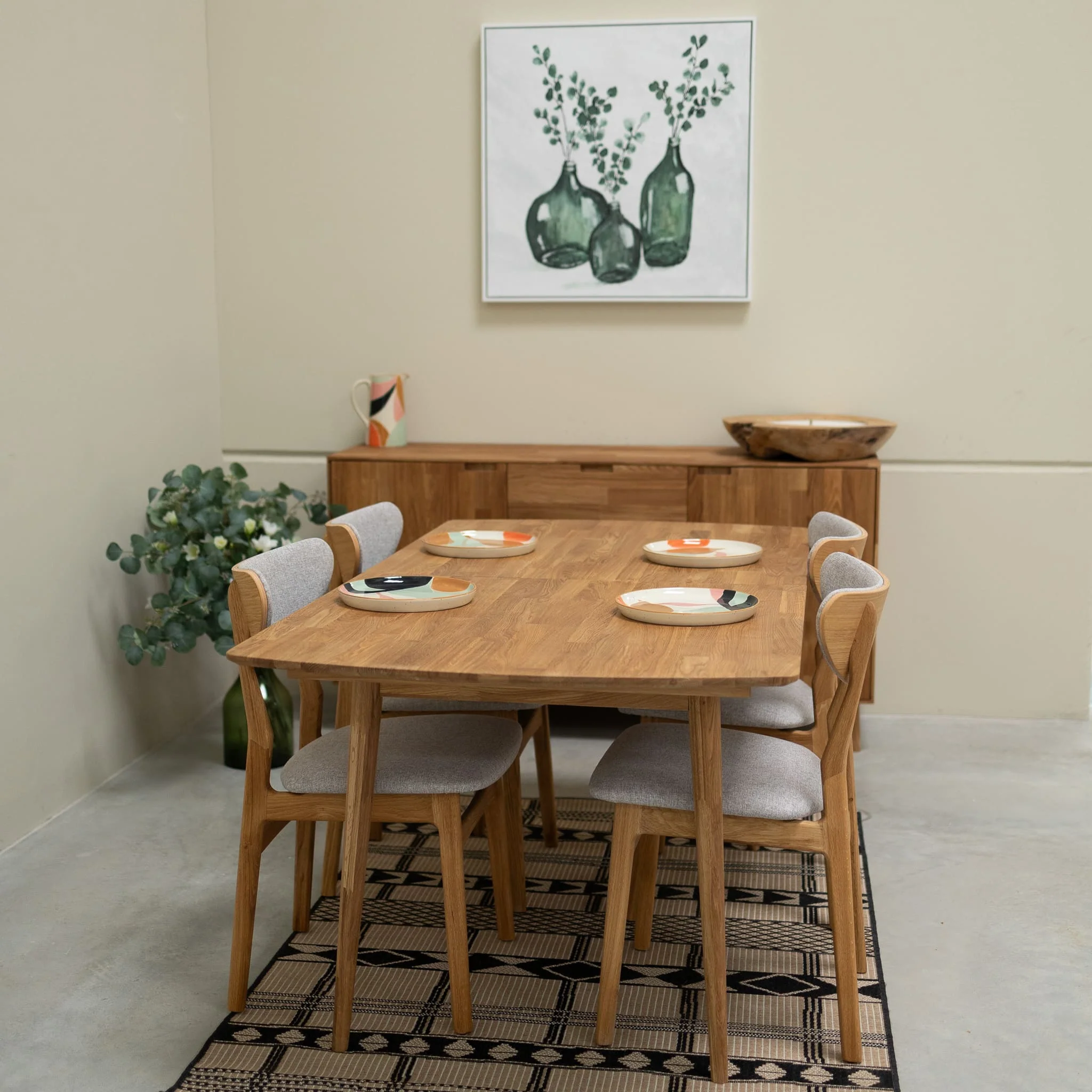 Rechthoekige uitschuifbare eettafel in massief eiken Escandi | NordicStory - Image 6