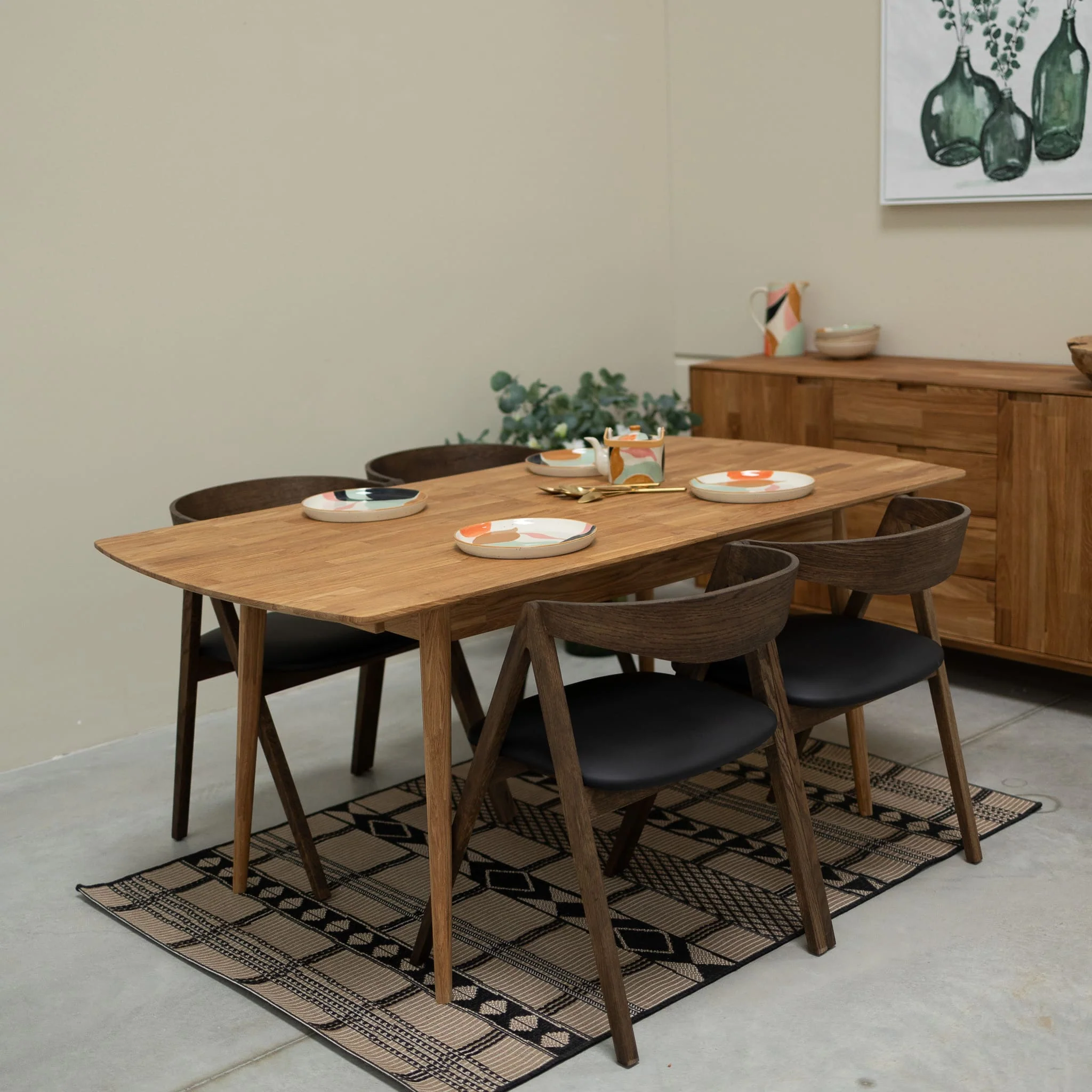 Rechthoekige uitschuifbare eettafel in massief eiken Escandi | NordicStory - Image 7