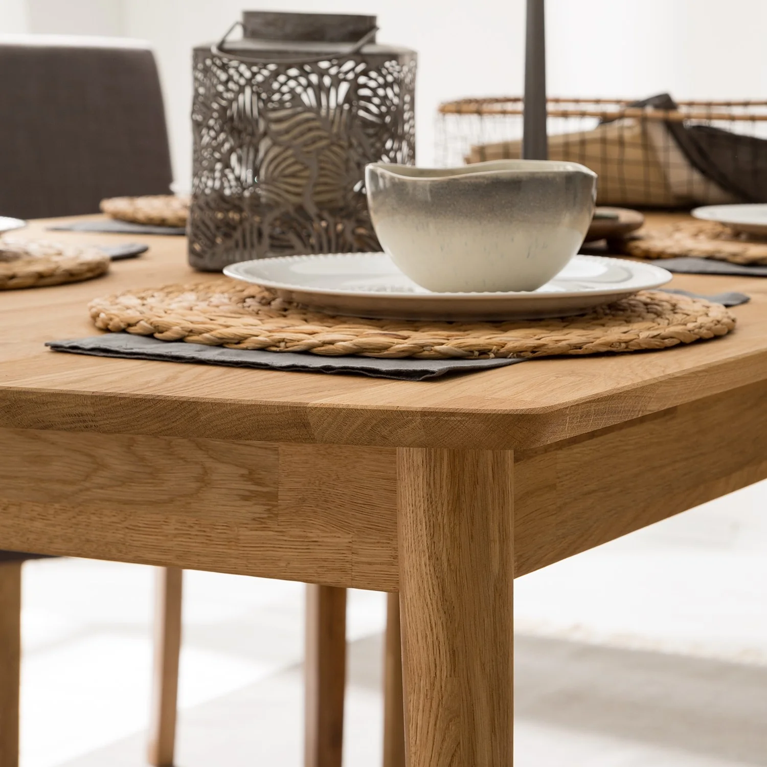 Rechthoekige uitschuifbare eettafel in massief eiken Escandi | NordicStory - Image 8