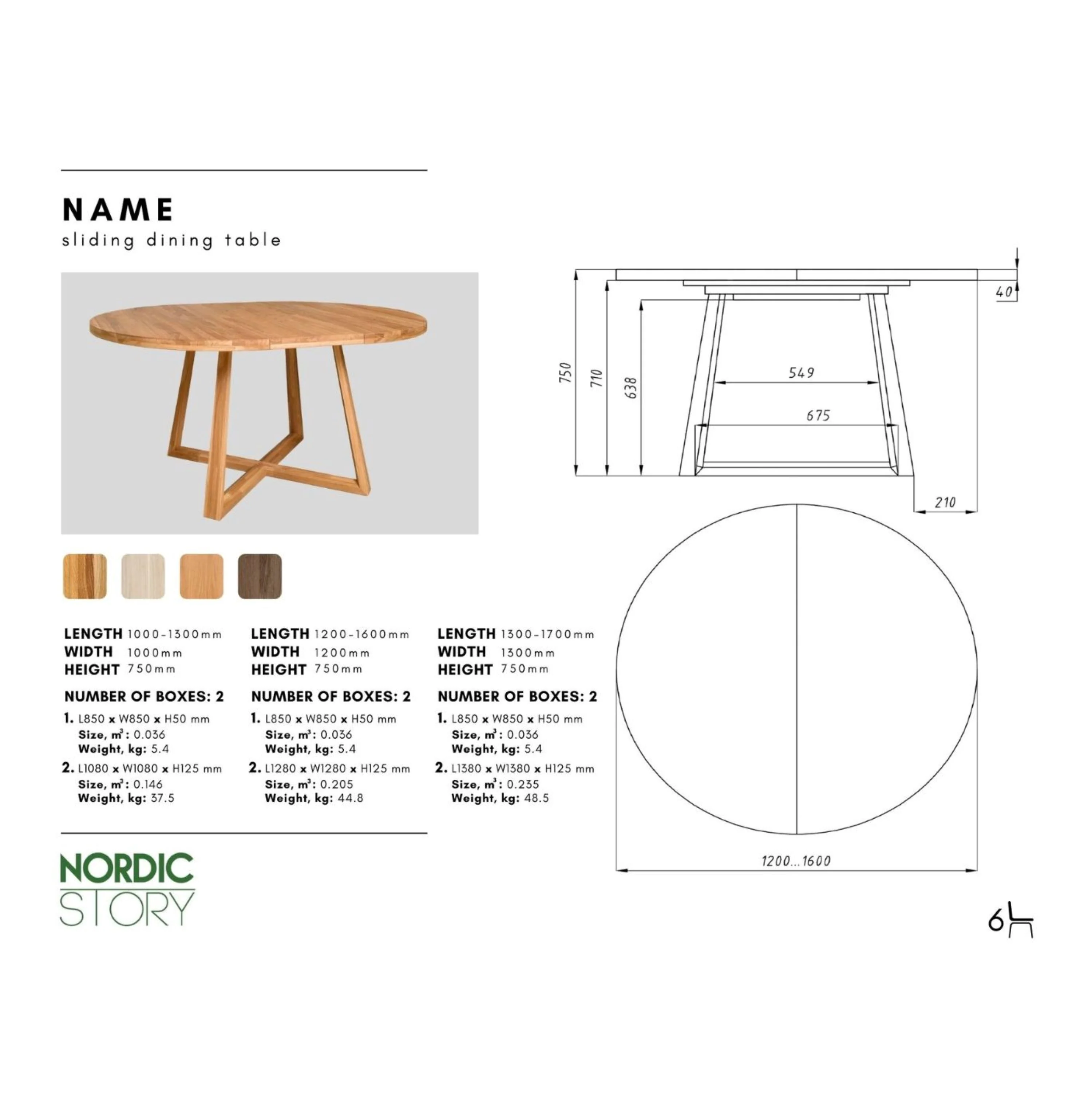 Uitschuifbare eettafel in massief eiken MOBY - Image 20