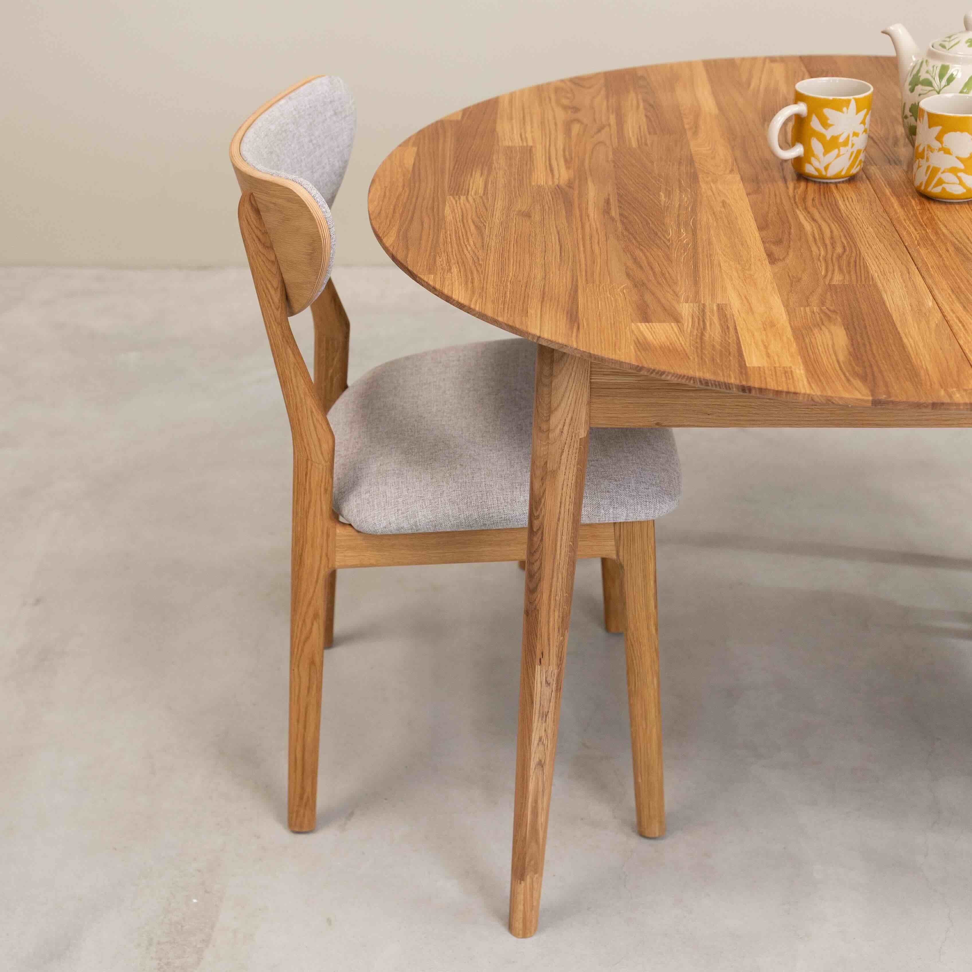 Ronde, uitschuifbare eettafel van massief eikenhout Escandi 5 | NordicStory - Image 10