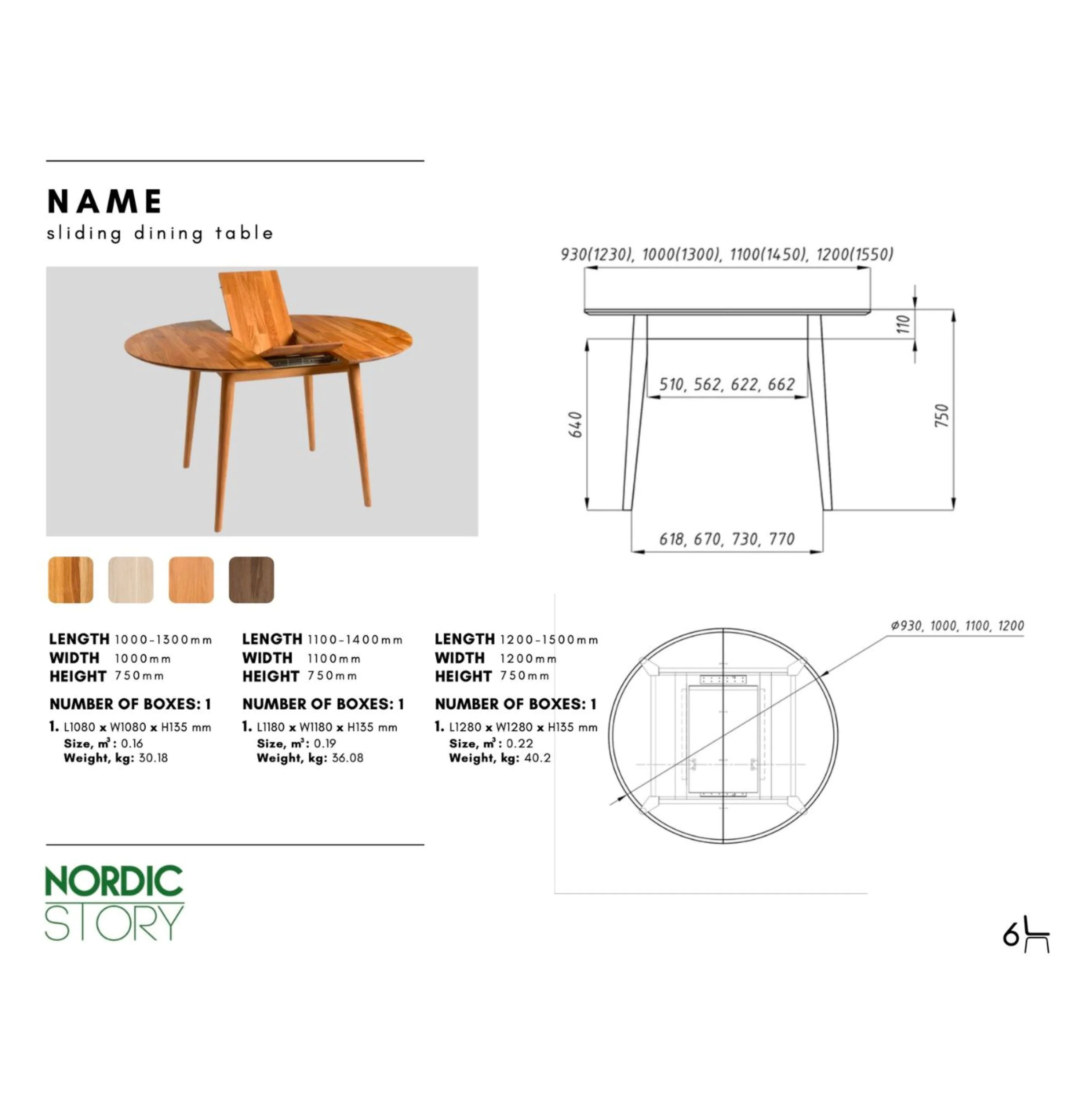 Ronde, uitschuifbare eettafel van massief eikenhout Escandi 5 | NordicStory - Image 21