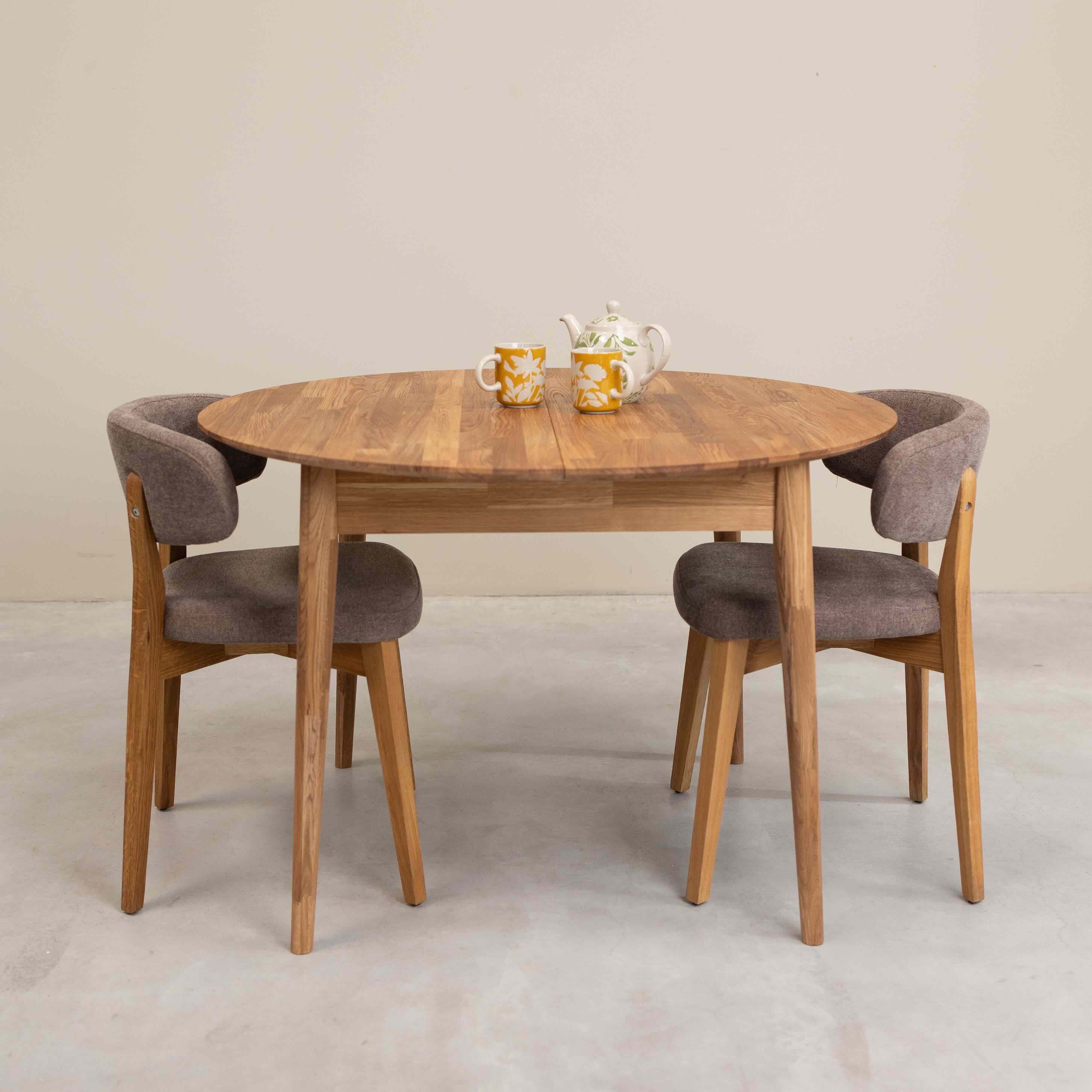 Ronde, uitschuifbare eettafel van massief eikenhout Escandi 5 | NordicStory - Image 6