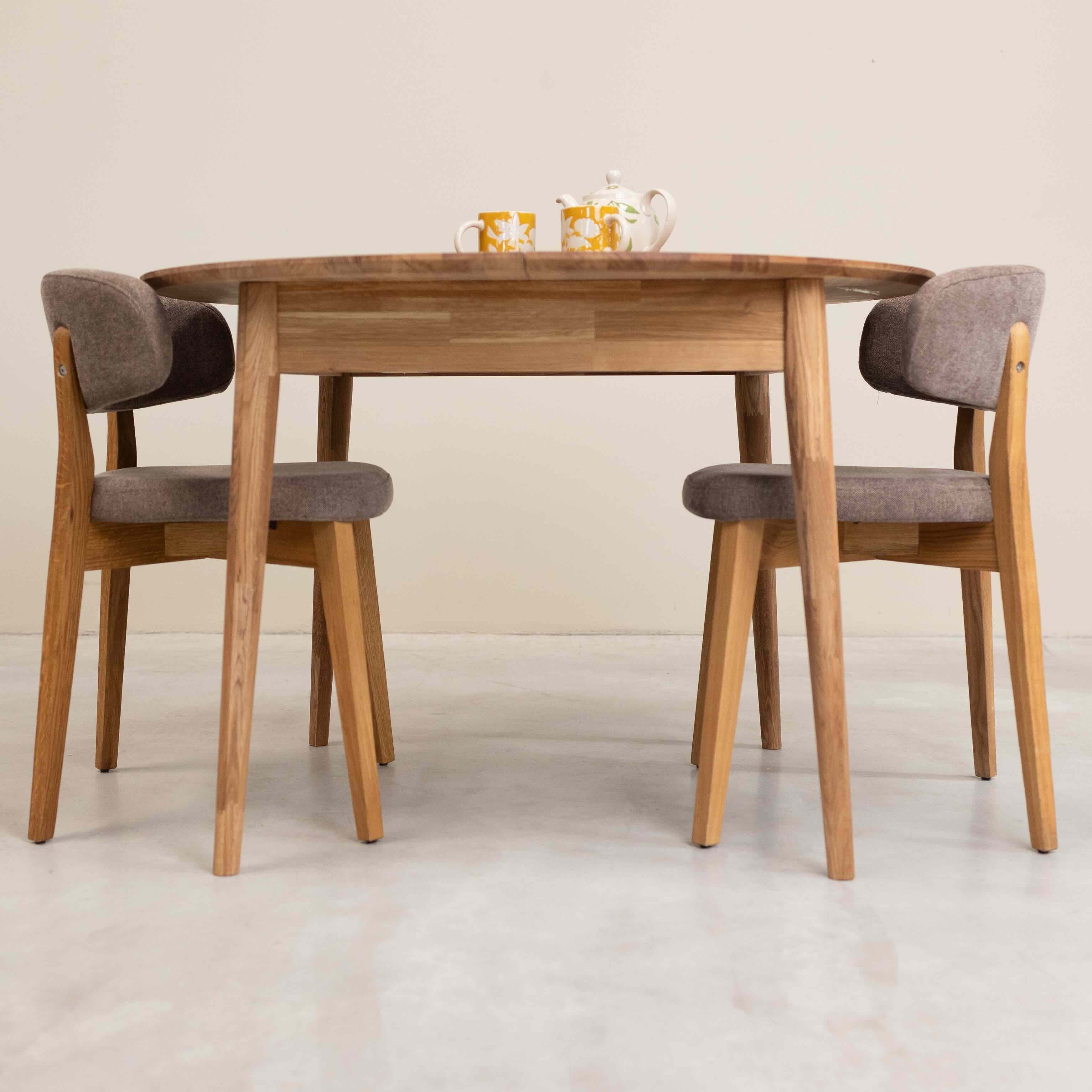 Ronde, uitschuifbare eettafel van massief eikenhout Escandi 5 | NordicStory - Image 7