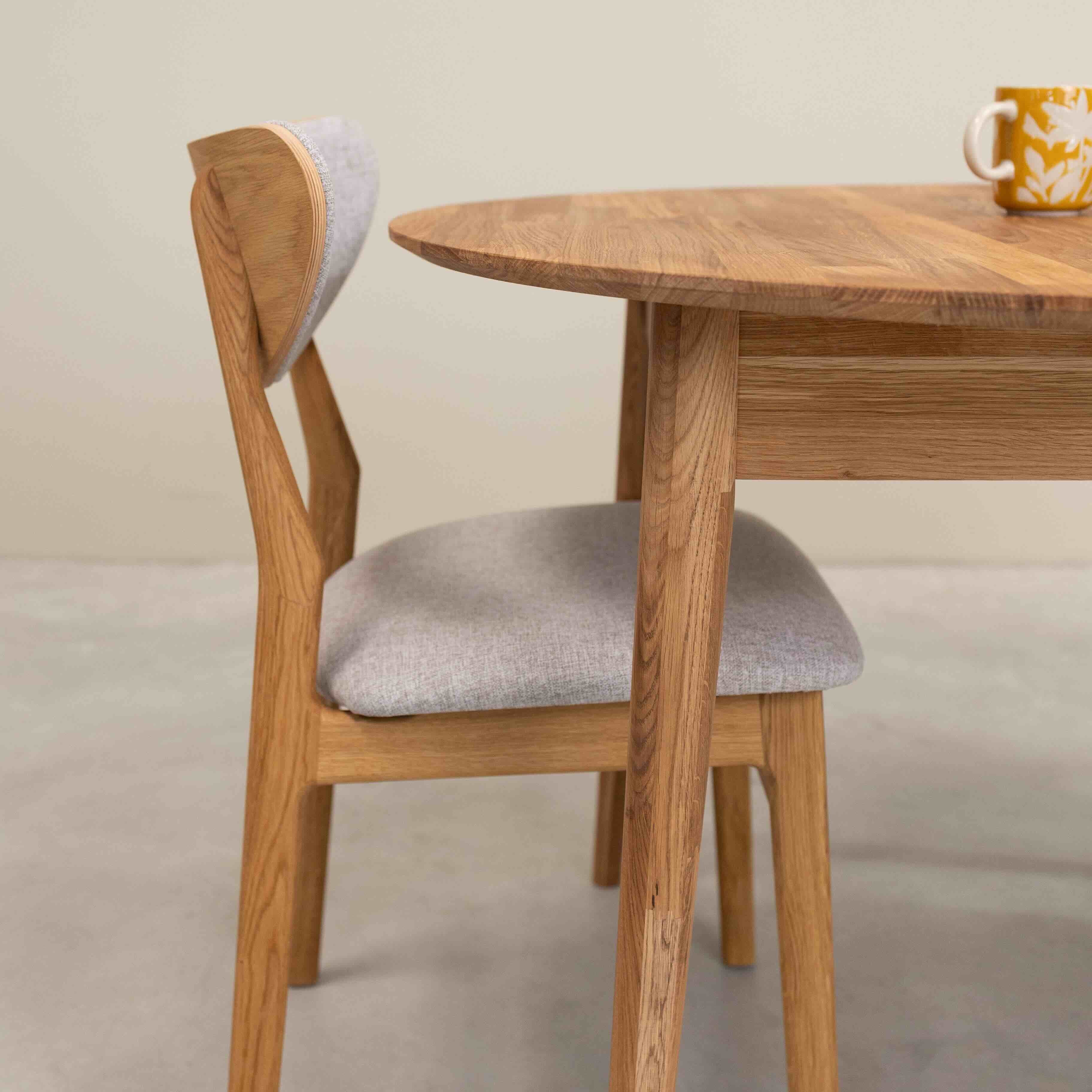 Ronde, uitschuifbare eettafel van massief eikenhout Escandi 5 | NordicStory - Image 9