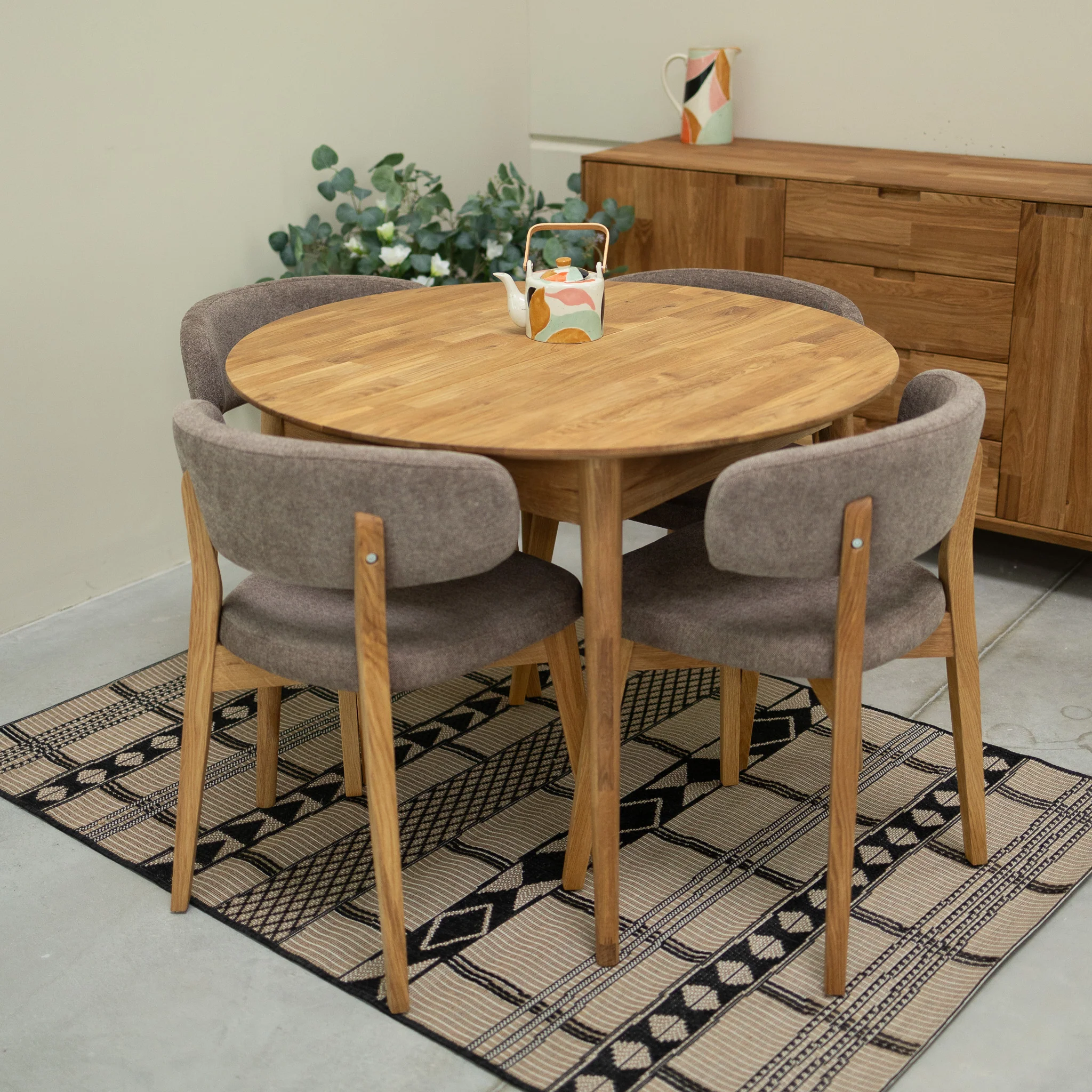 Ronde, uitschuifbare eettafel van massief eikenhout Escandi 6 | NordicStory - Image 5