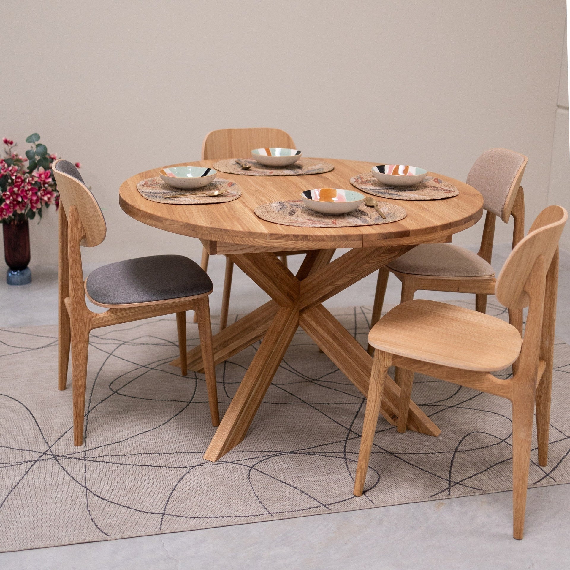 Ronde uitschuifbare eettafel in massief eiken Holger | NordicStory - Image 10