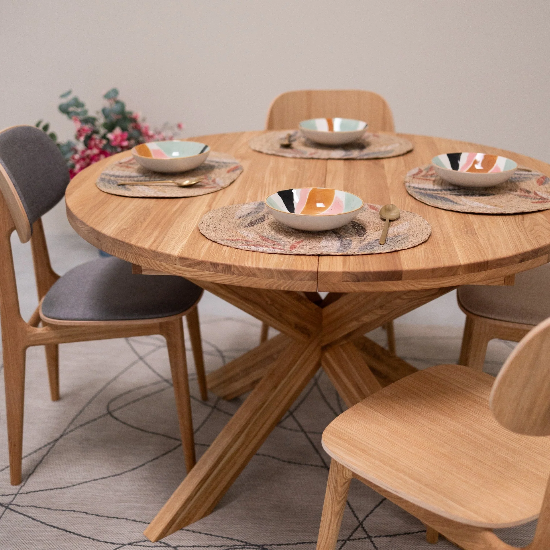 Ronde uitschuifbare eettafel in massief eiken Holger | NordicStory - Image 12