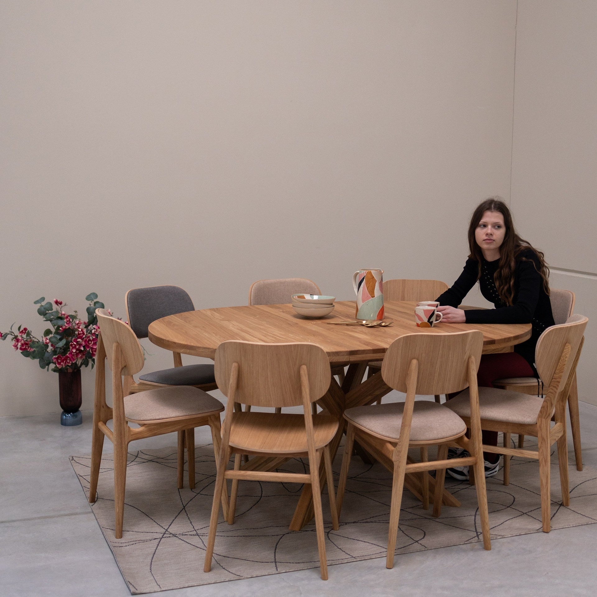 Ronde uitschuifbare eettafel in massief eiken Holger | NordicStory - Image 13