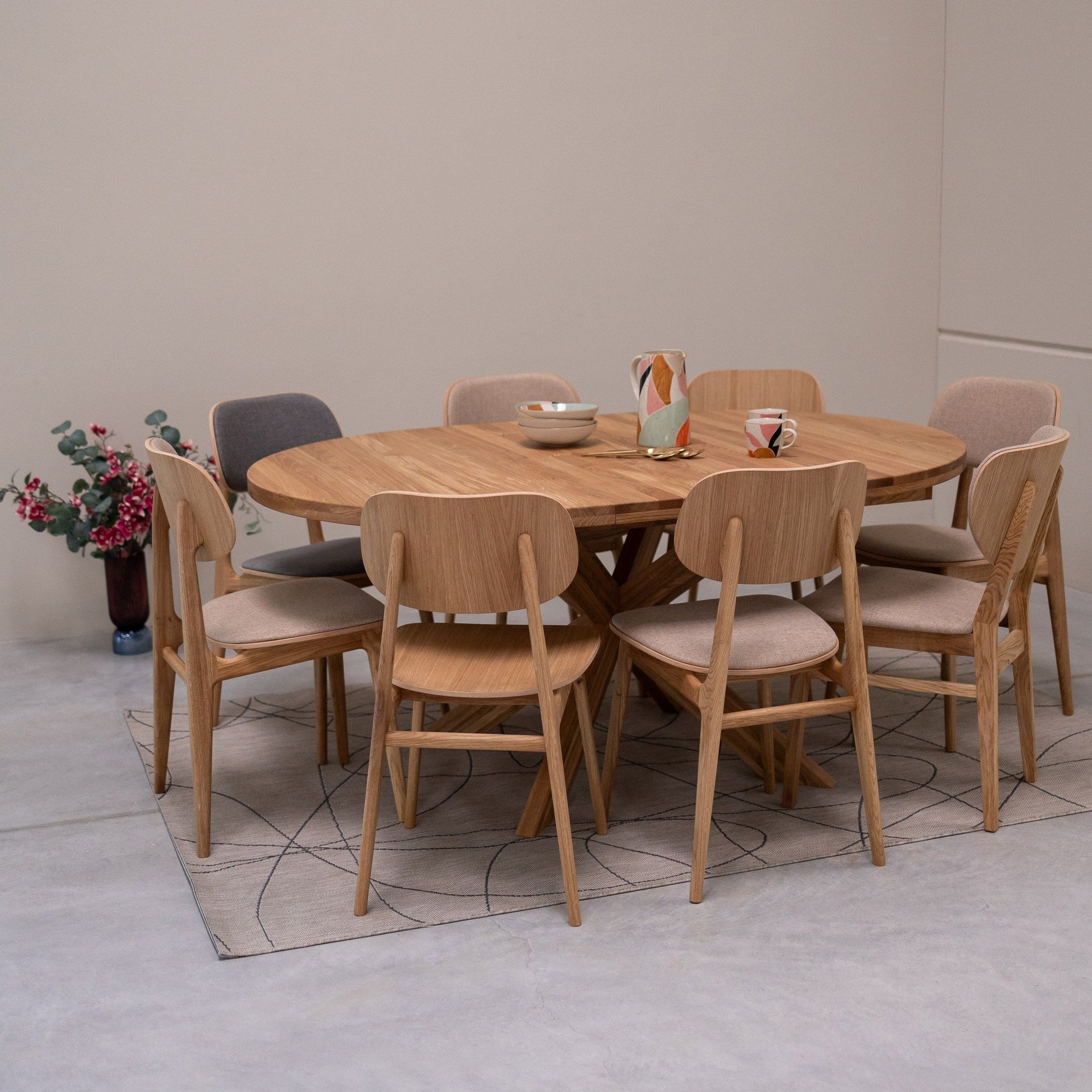 Ronde uitschuifbare eettafel in massief eiken Holger | NordicStory - Image 14