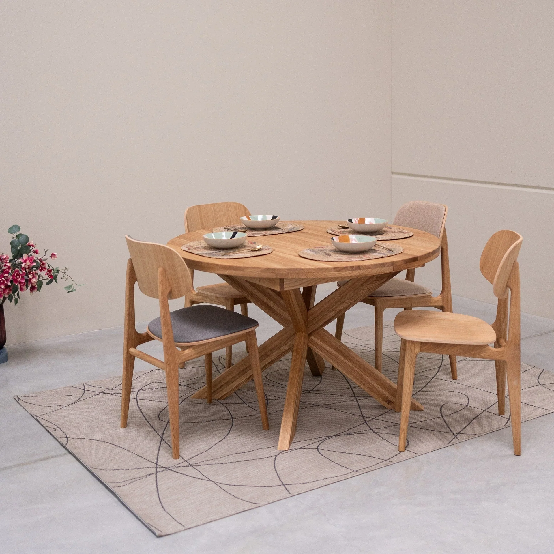 Ronde uitschuifbare eettafel in massief eiken Holger | NordicStory - Image 9