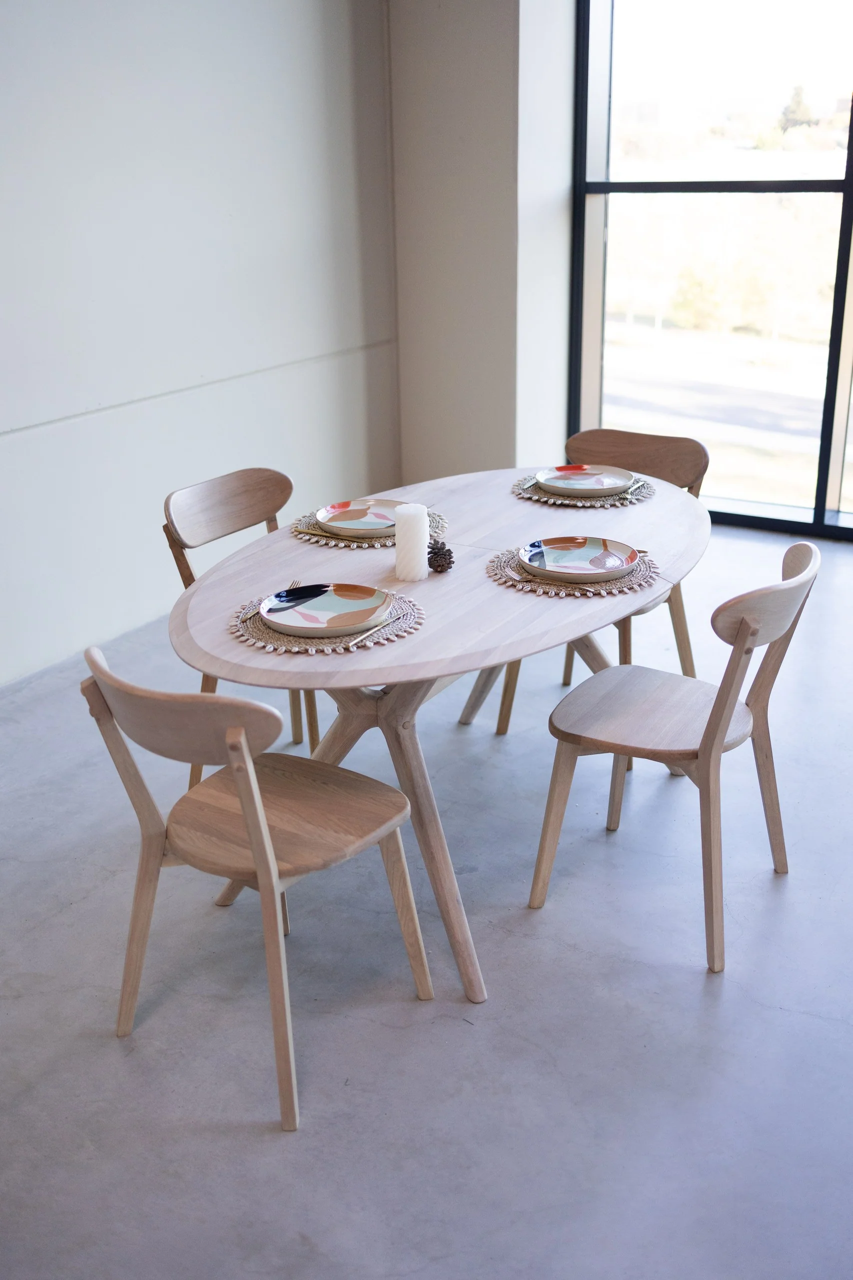 Uitschuifbare eettafel in massief eiken Carmen | NordicStory - Image 13