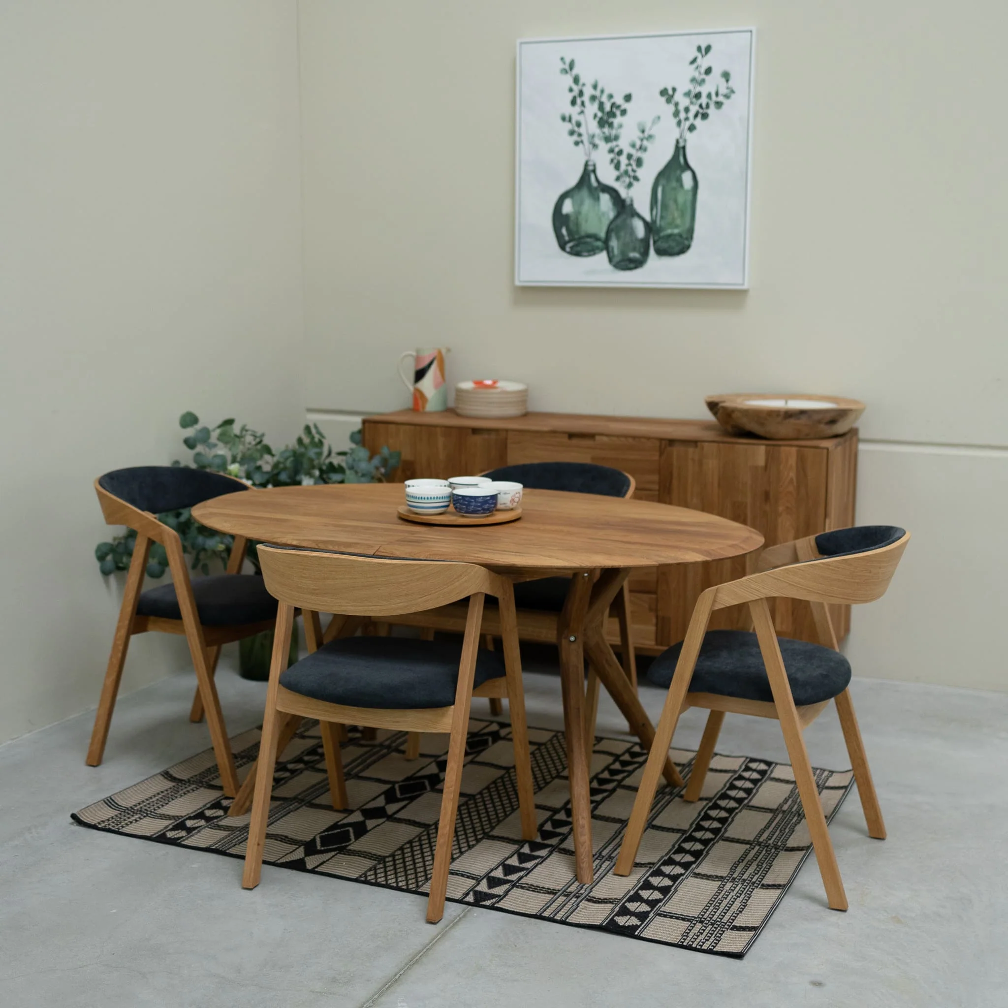 Uitschuifbare eettafel in massief eiken Carmen | NordicStory - Image 23