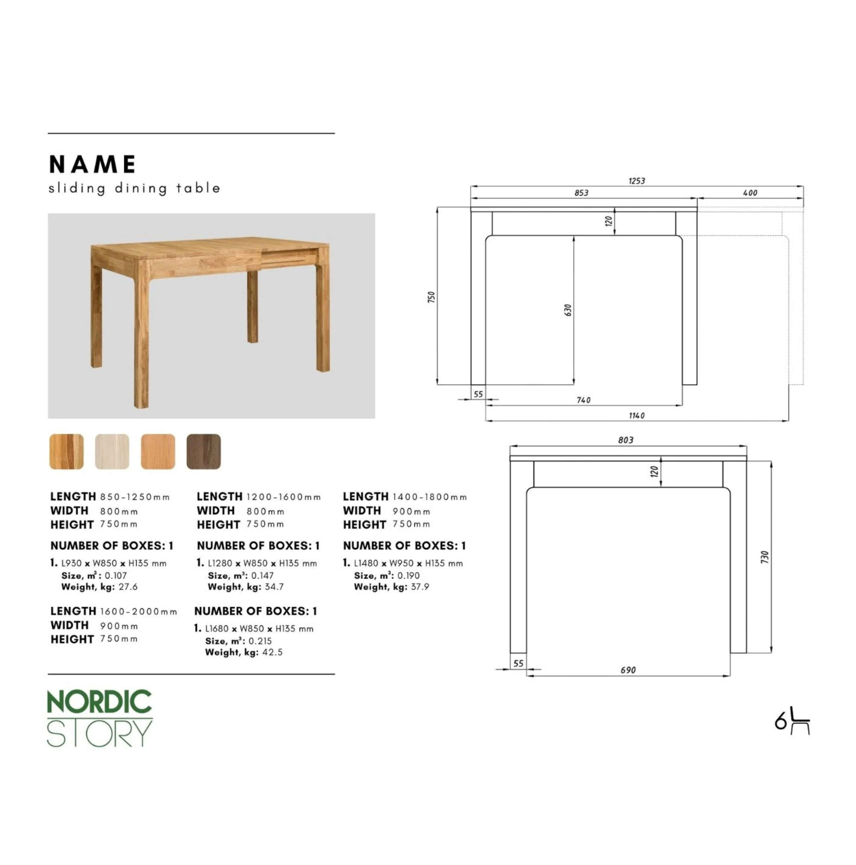 Uitschuifbare eettafel in massief eiken Marsi | NordicStory - Image 11