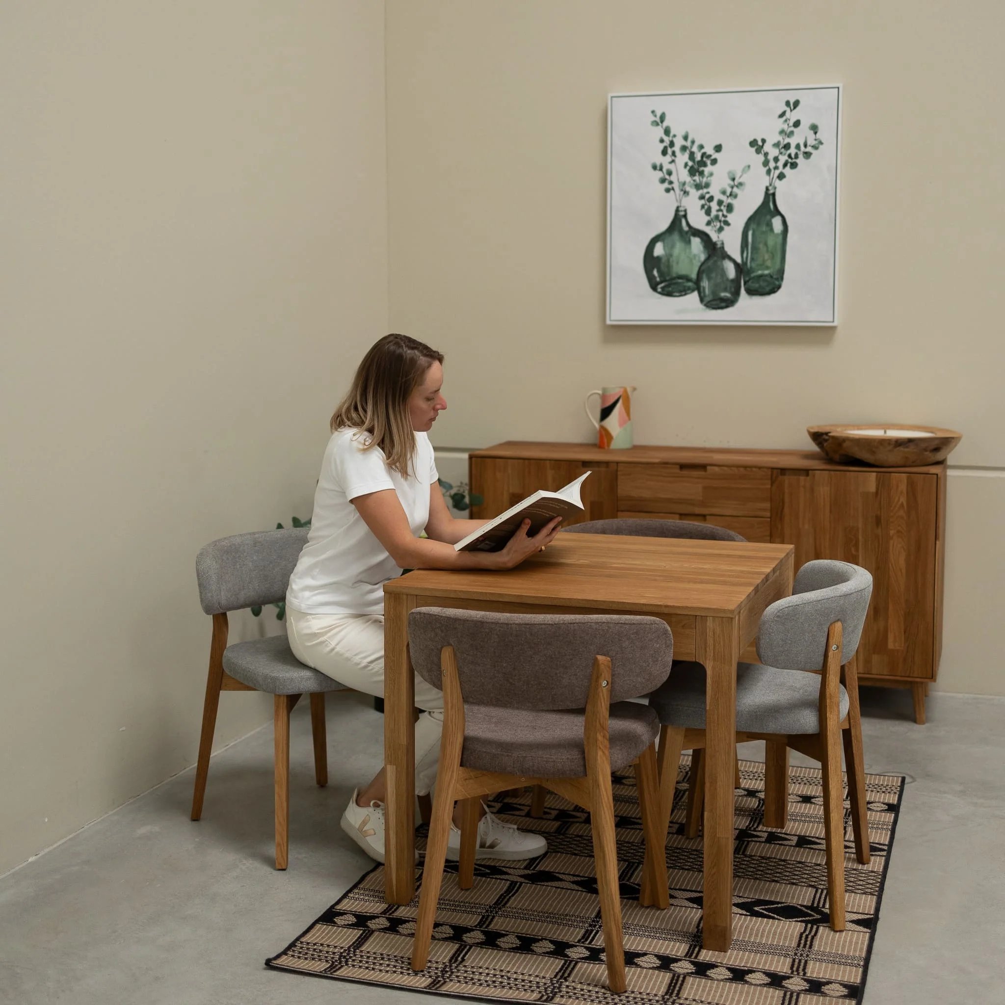 Uitschuifbare eettafel in massief eiken Marsi | NordicStory - Image 4