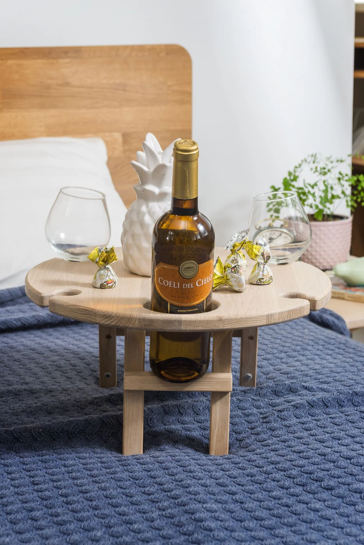 Inklapbare mini wijntafel van massief eikenhout | NordicStory - Image 3