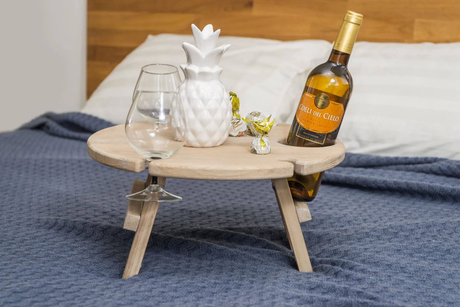 Inklapbare mini wijntafel van massief eikenhout | NordicStory - Image 4