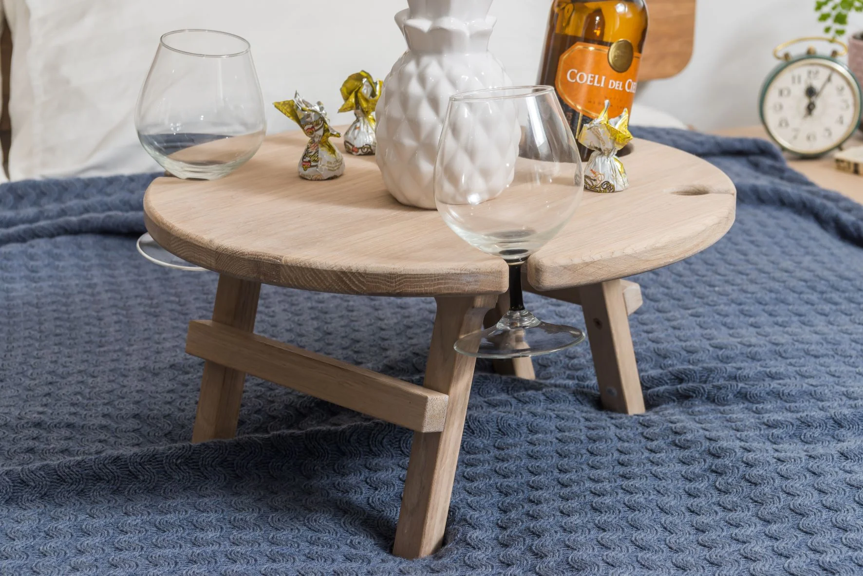 Inklapbare mini wijntafel van massief eikenhout | NordicStory - Image 5
