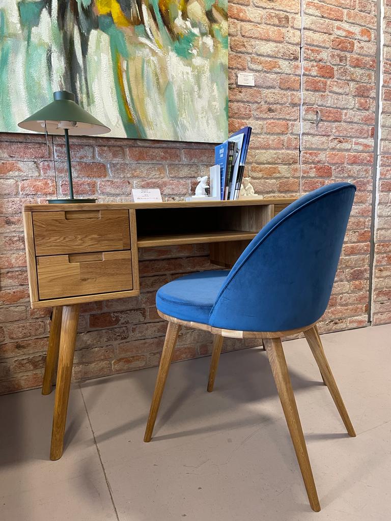 Set van 2 of 4 Clara eetkamerstoelen, frame van massief eiken, bekleding in Monako Blue | NordicStory - Image 6