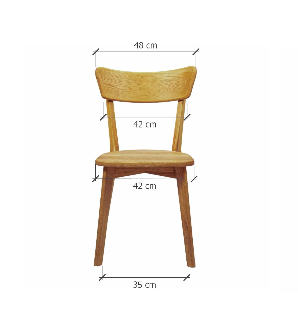 Set van 2 of 4 massief eiken eetkamerstoelen Diana | NordicStory - Image 3