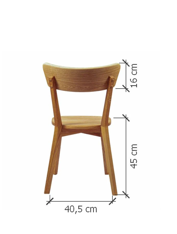 Set van 2 of 4 massief eiken eetkamerstoelen Diana | NordicStory - Image 5