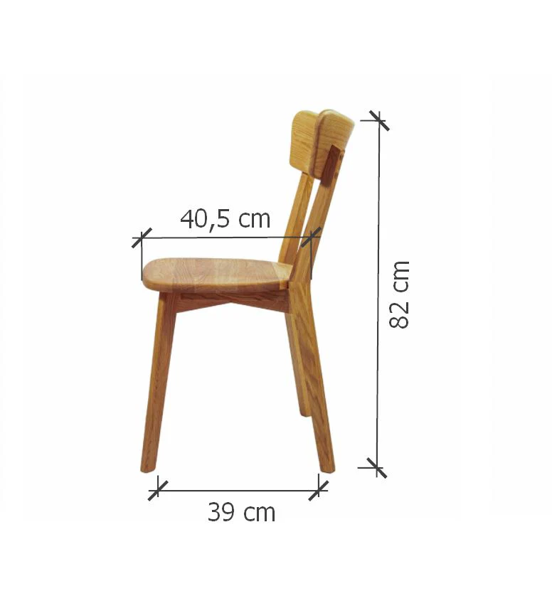 Set van 2 of 4 massief eiken eetkamerstoelen Diana | NordicStory - Image 6