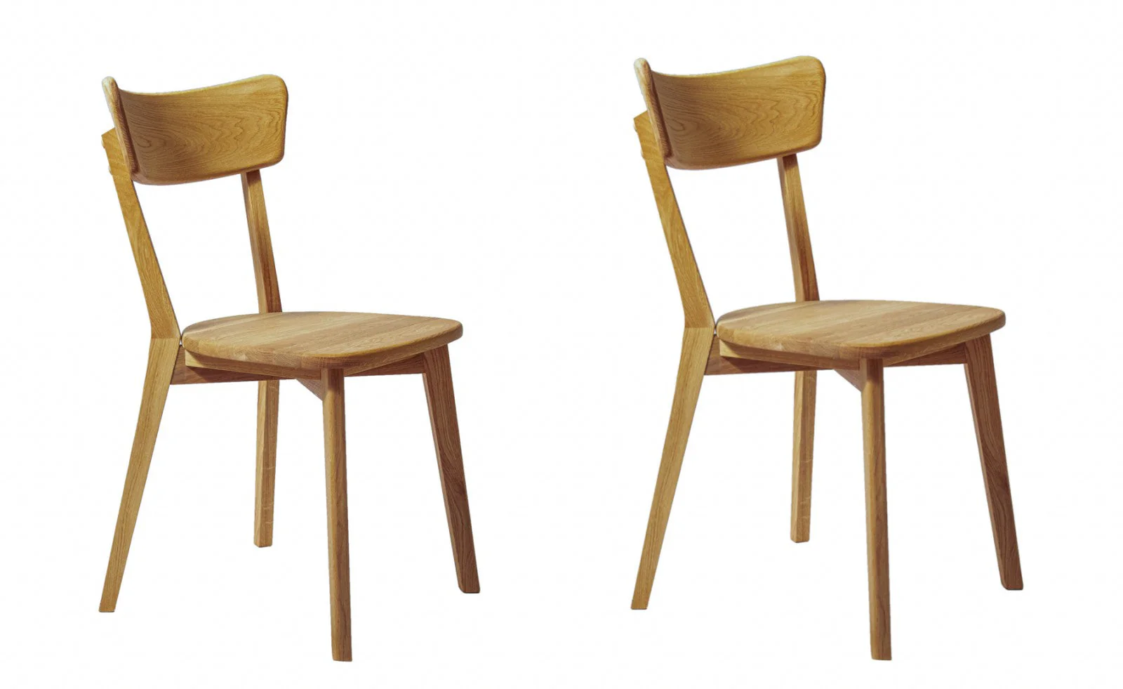 Set van 2 of 4 massief eiken eetkamerstoelen Diana | NordicStory - Image 9