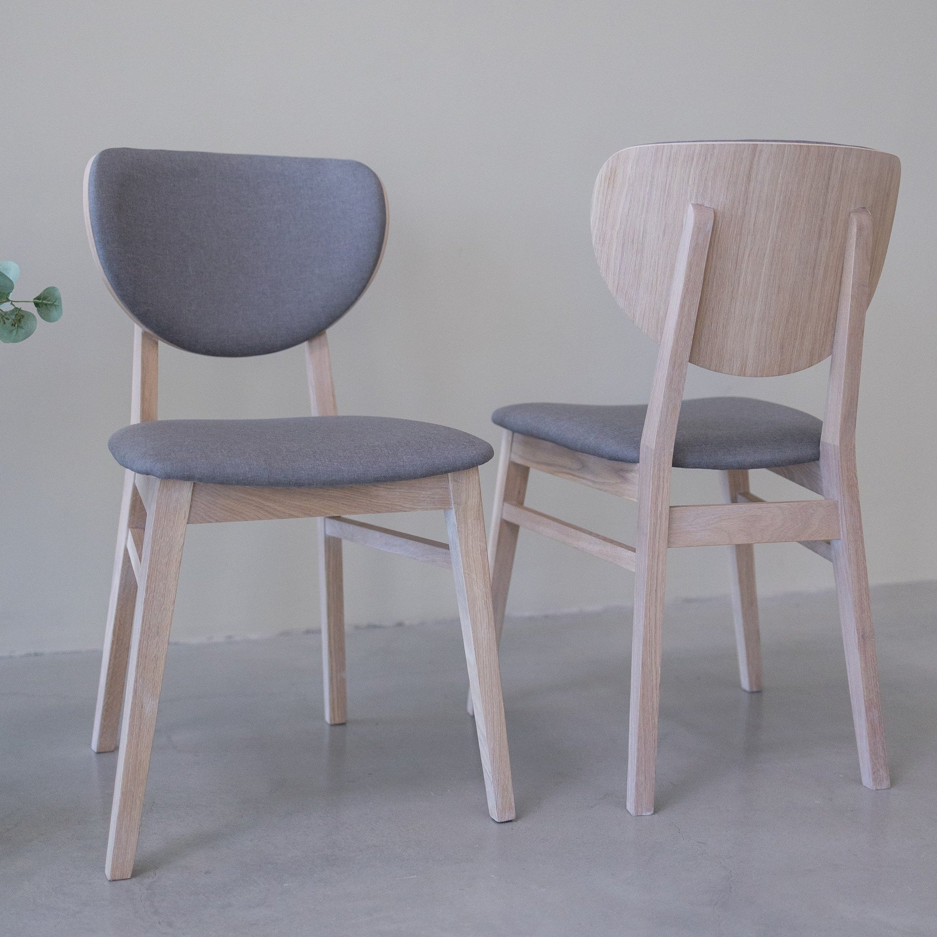 Set van 2 of 4 Nova eetkamerstoelen, massief gebleekt eiken frame | NordicStory - Image 7