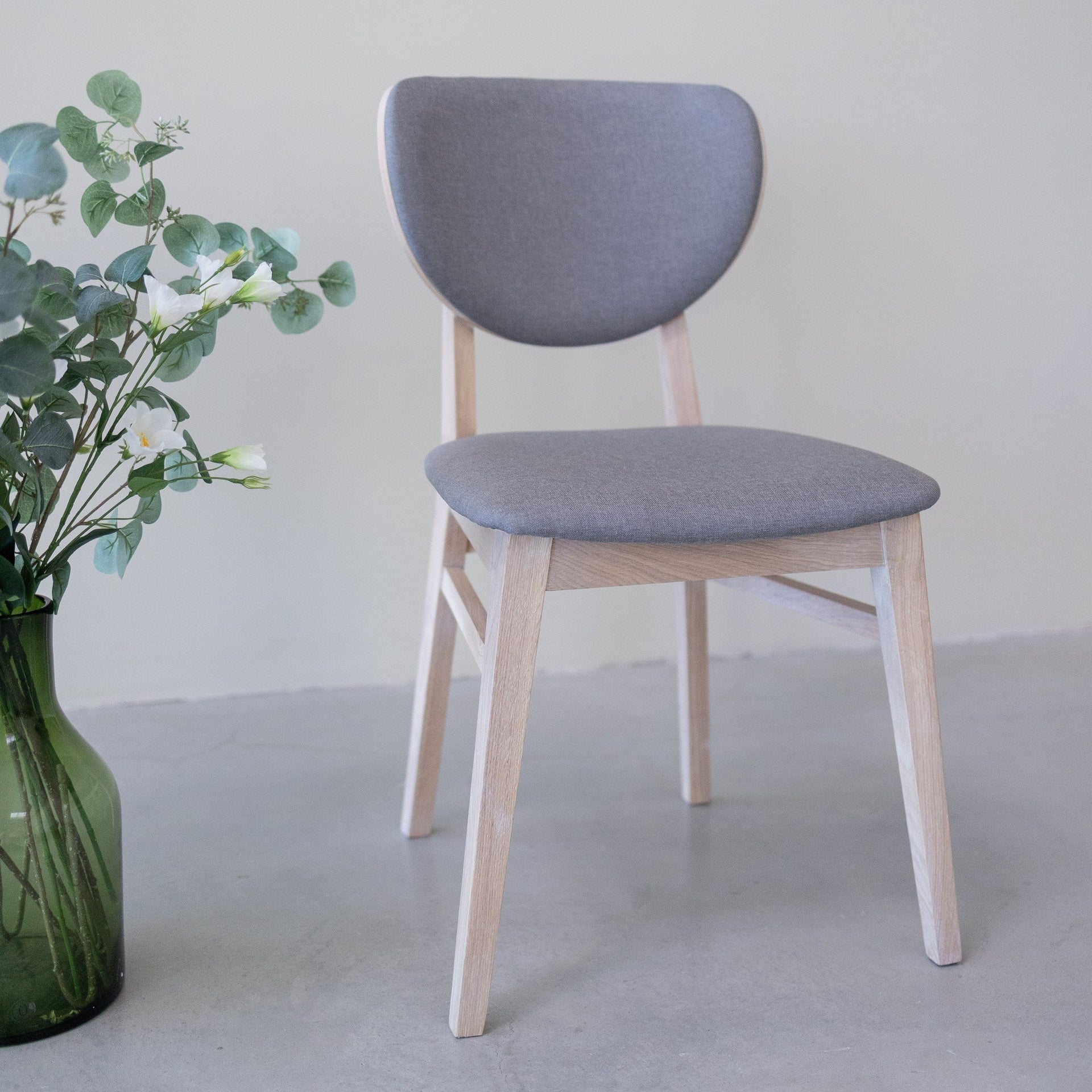 Set van 2 of 4 Nova eetkamerstoelen, massief gebleekt eiken frame | NordicStory - Image 8