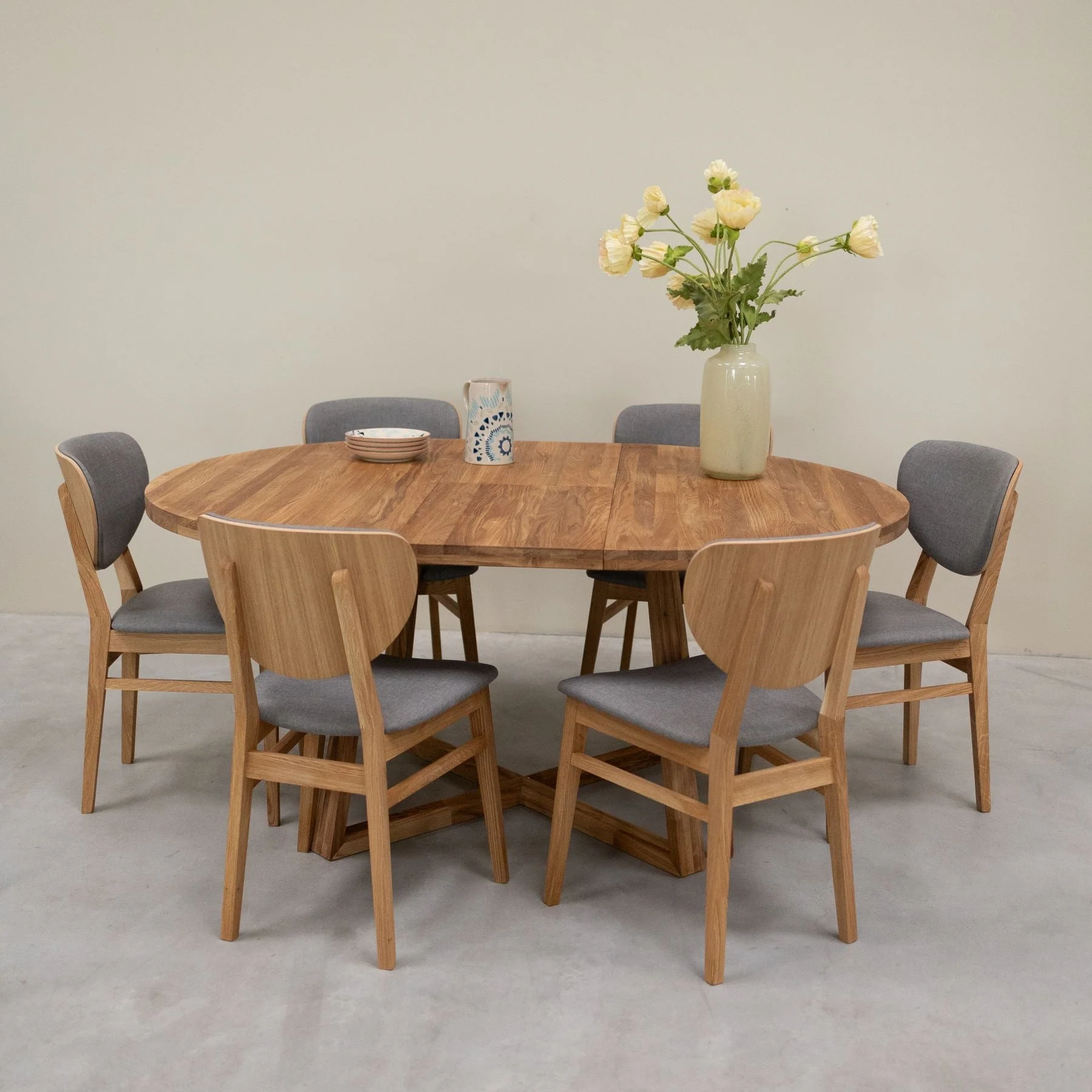 Set van 2 of 4 Nova eetkamerstoelen, frame van massief eiken, bekleding | NordicStory - Image 11